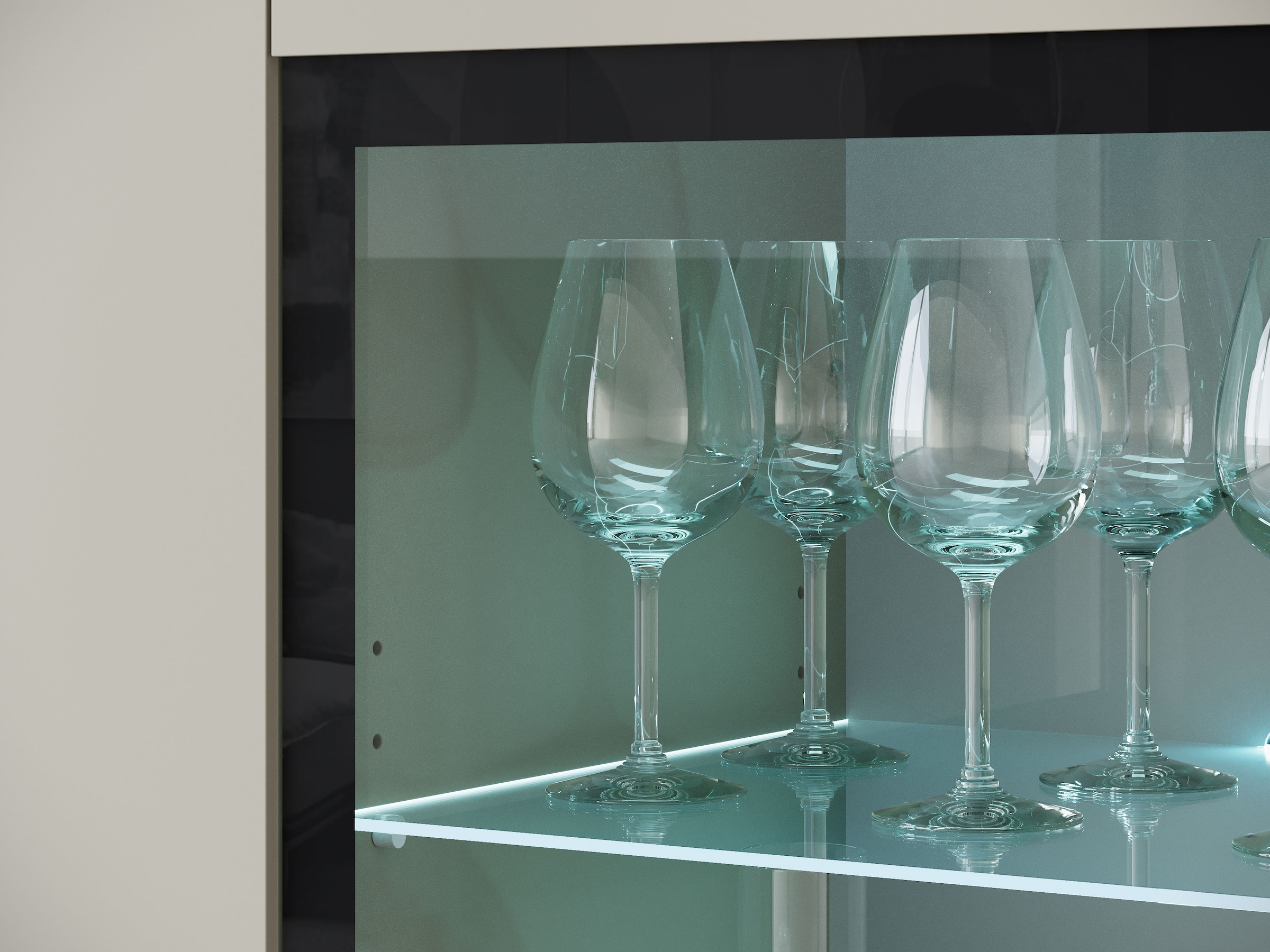 INOSIGN Highboard »Vera«, Highboard mit 4 Türen, 9 Fächern, verglasten Türen