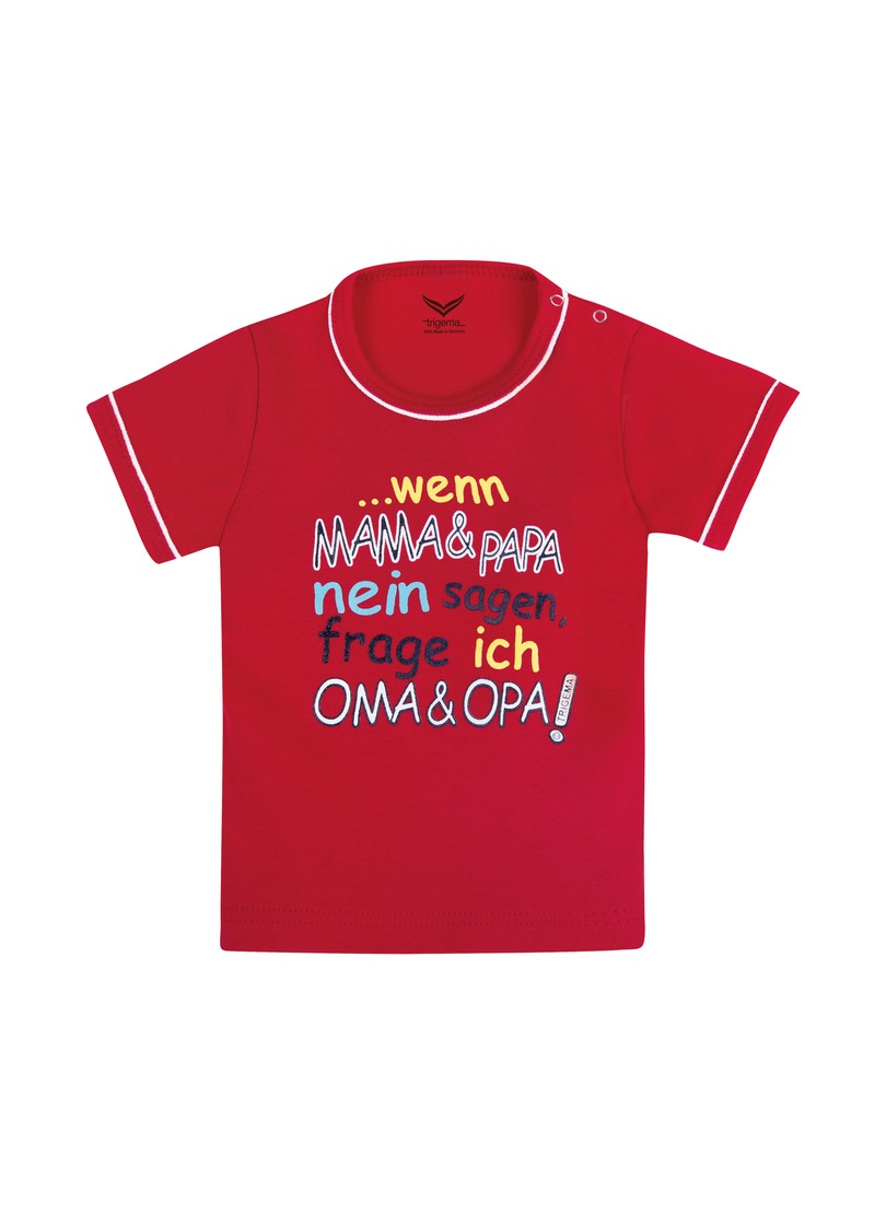 Trigema T-Shirt »TRIGEMA Shirt Feinripp Oma & Opa«