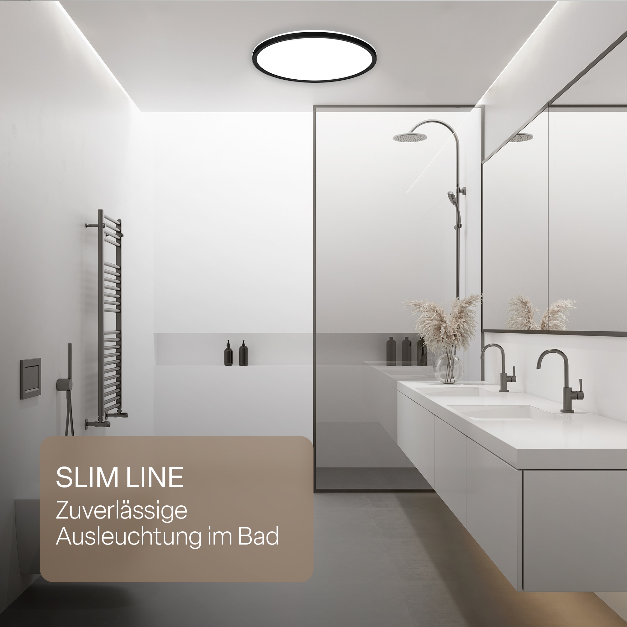 B.K.Licht LED Panel »SHALLOW« LED-Board 1 Stk. warmweiß - kaltweiß 42x3 cm, Badlampe, Badezimmer, Küche, Wohnzimmer