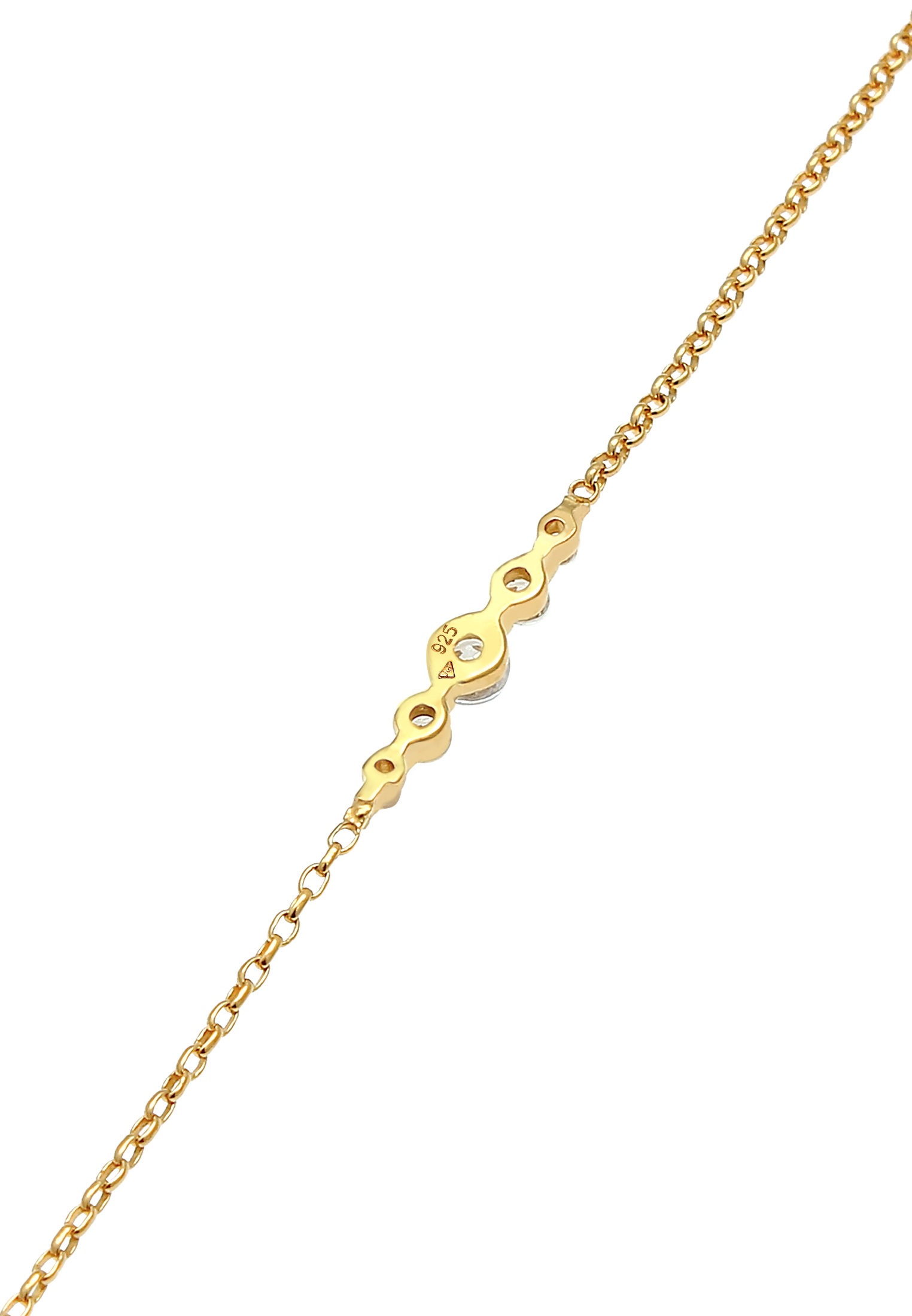 Elli Armkette »Armband Klassisch Funkelnd Zirkonia Kristalle 925 Silber«