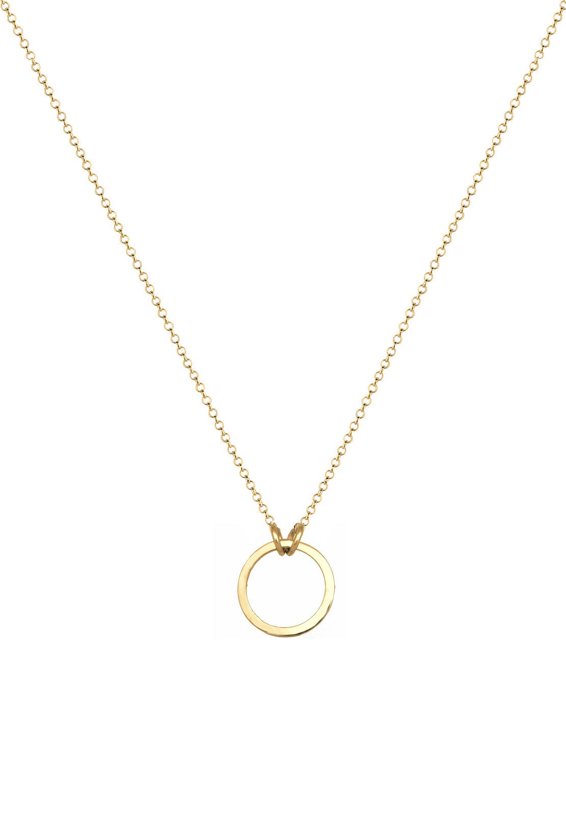 Elli Kette mit Anhänger »Halskette Charmträger 925 Sterling Silber vergoldet«