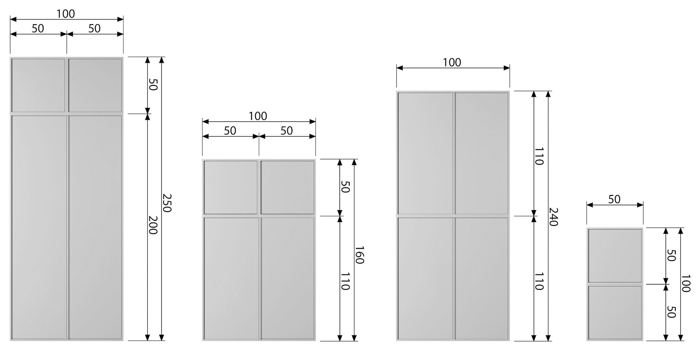 WOOOD Garderobenschrank »Grenen«, H 50 cm x B 100 cm x T 58 cm