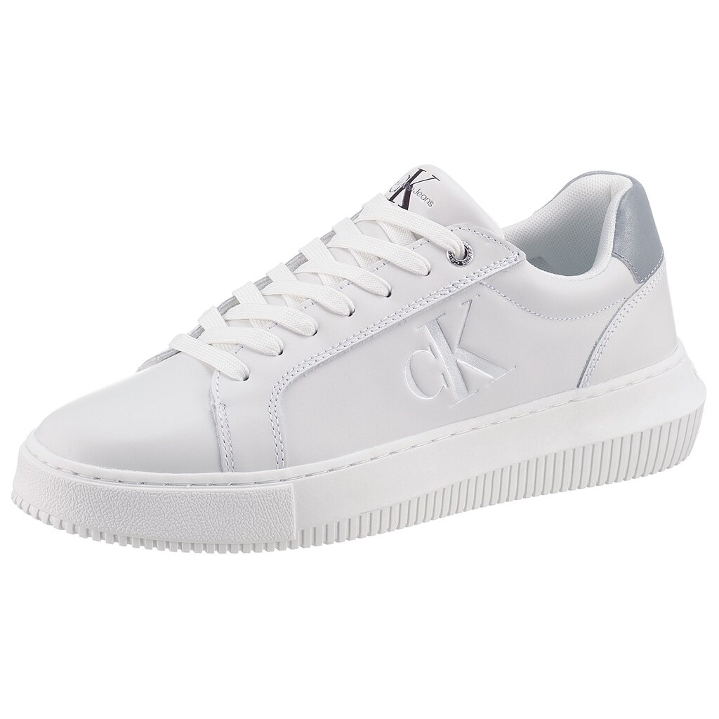 Calvin Klein Jeans Plateausneaker »CHUNKY CUPSOLE LACEUP LOW ESS M«, mit silberfarbenen Details