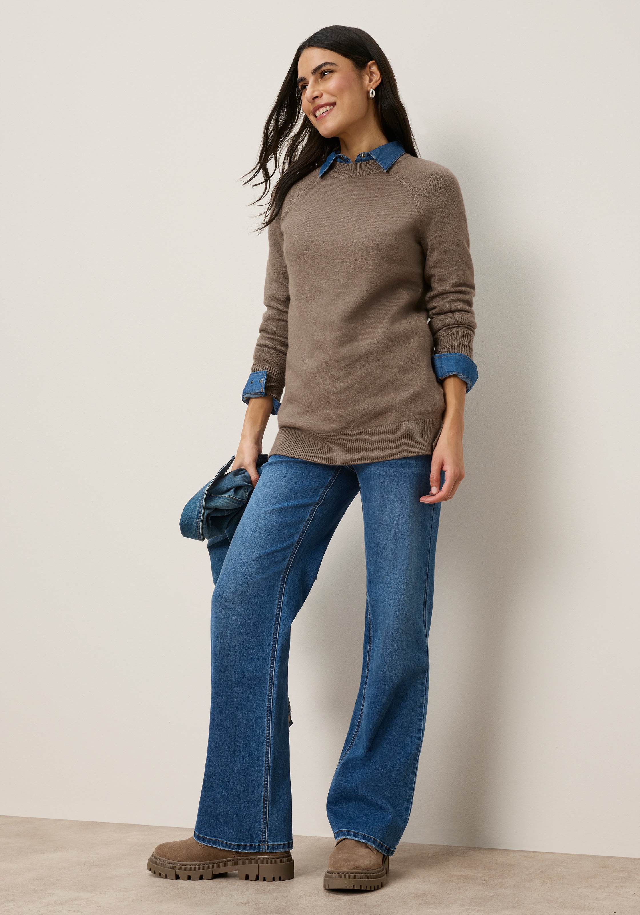 Tamaris Strickpullover »mit Oversize-Passform« mit seitlichen Schlitzen