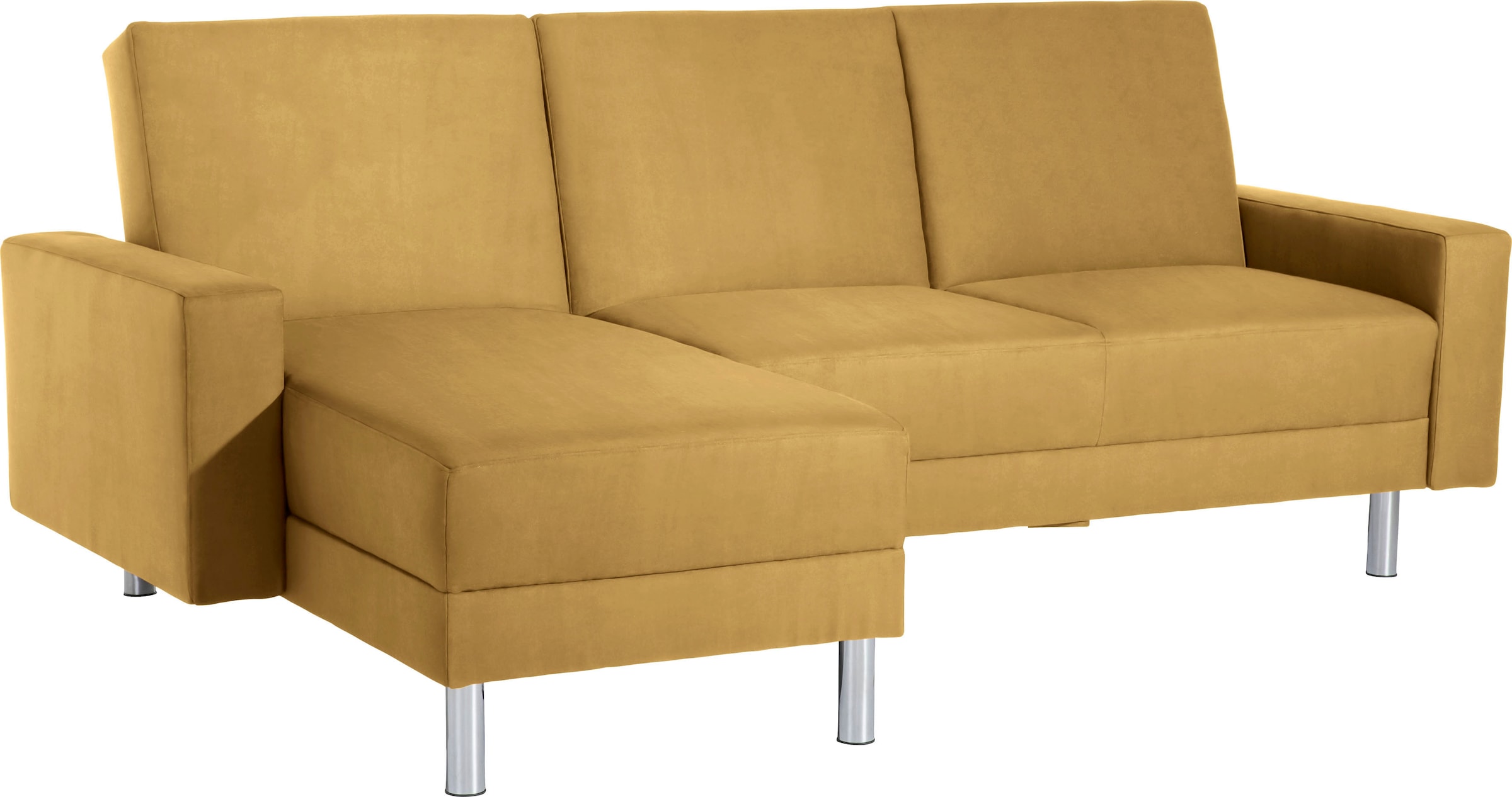 Max Winzer® Schlafsofa »Just Fresh modernes kubisches Sofa, Rückenverstellung für Sitzkomfort«, Recamiere links oder rechts montierbar, elegante Metallfüße