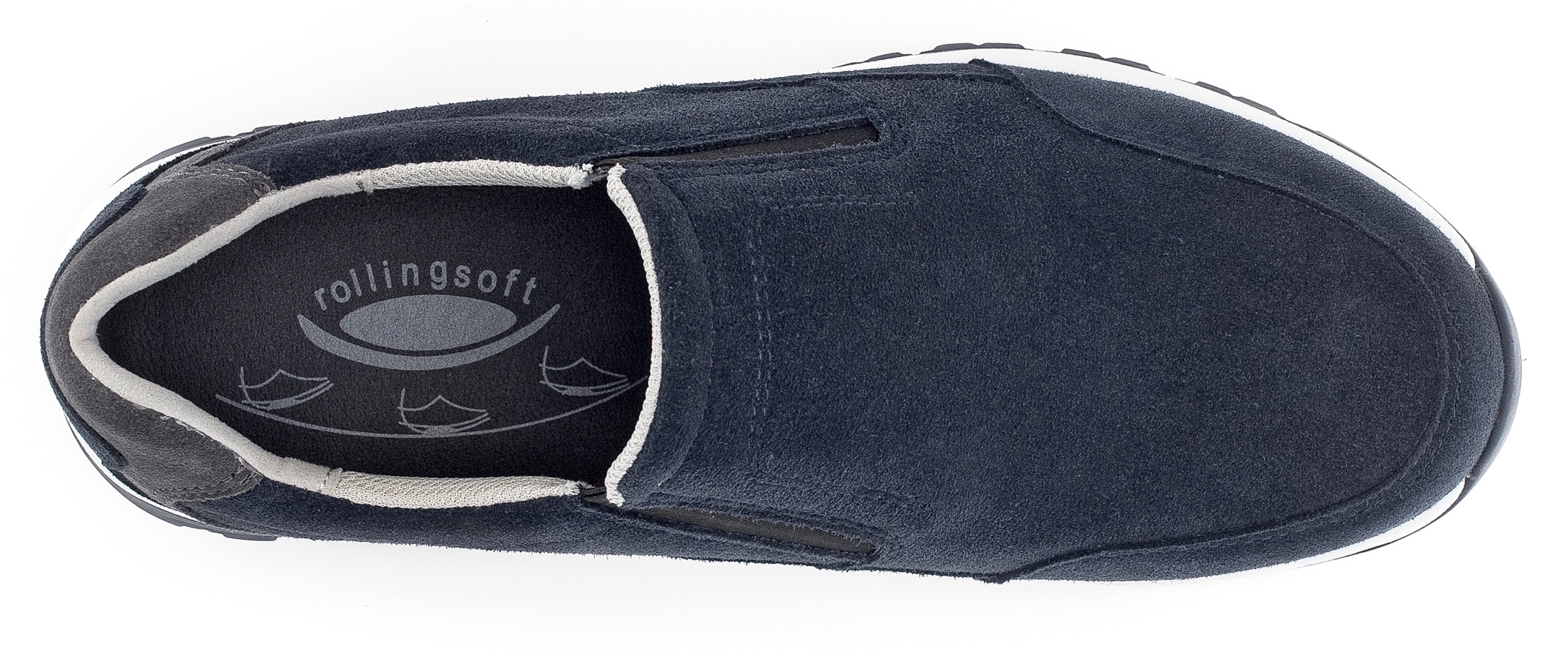 Gabor Rollingsoft Slipper, Schlupfschuh, Komfortschuh mit seitlichem Stretcheinsatz, Weite G