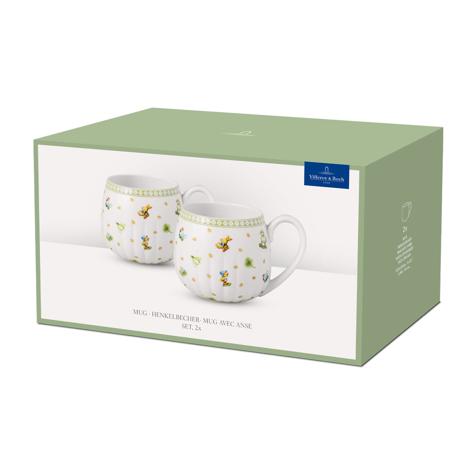 Villeroy & Boch Becher »Henkelbecher Easter Delight 350 ml 2er Set grün« Mikrowellengeeignet