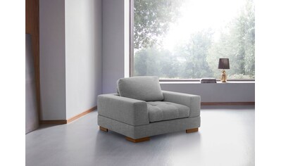 Places of Style Sessel »Kolton«, aus Massivholz Füßen, in den Bezügen Struktur und... kaufen