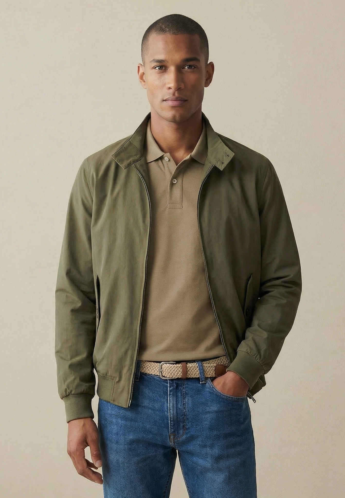 FYNCH-HATTON Blouson ohne Kapuze mit Reißverschluss und Eingrifftaschen