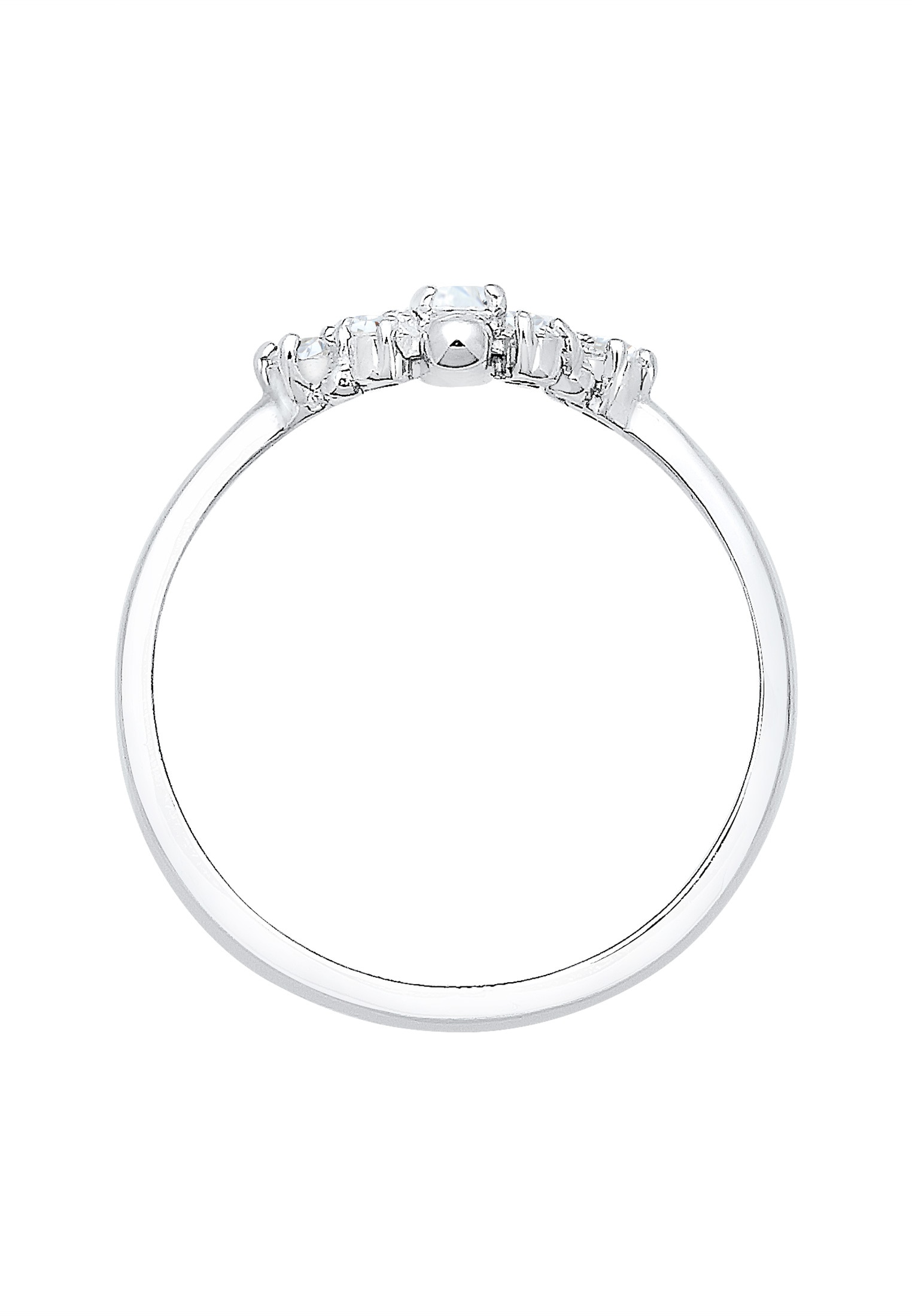 Elli Trauring »Ring Verlobungsring Zirkonia Weiß 925 Sterling Silber«