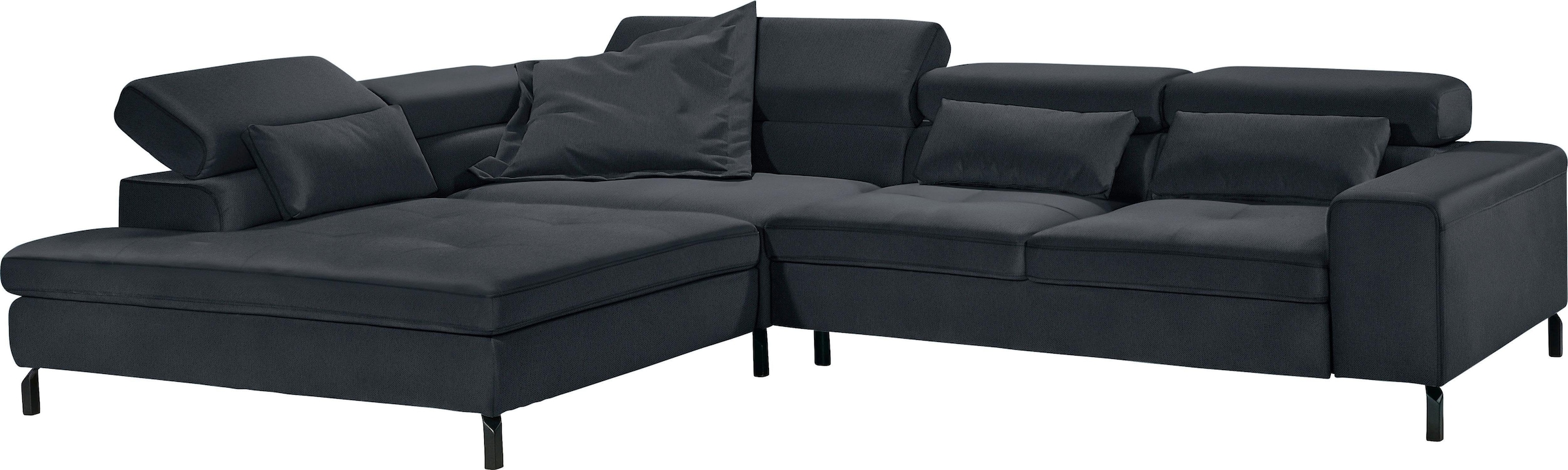 GALLERY M branded by Musterring Ecksofa »Felicia Due L-Form«, Wahlweise mit Sitzvorzug, inkl. Kopfteilverstellung, Sitzhöhe 43 cm