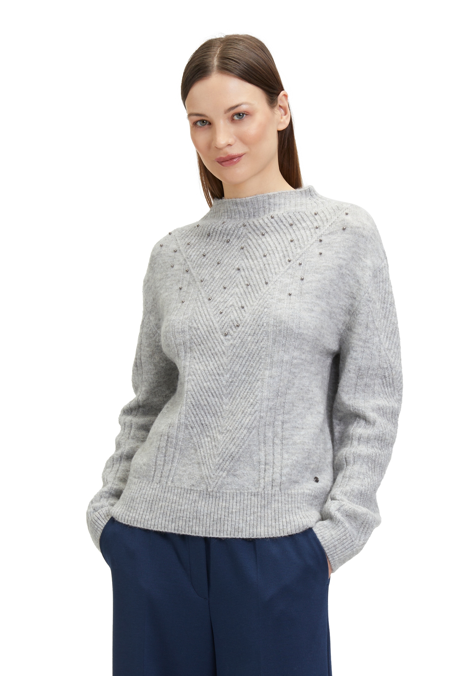 Betty&Co Strickpullover »Strickpullover mit Perlen«