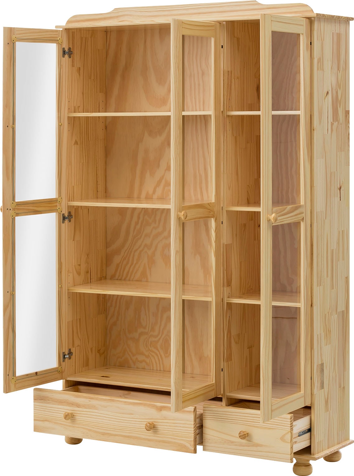 Möbilia Vitrine »Chur« Gefertigt aus massivem Kieferholz