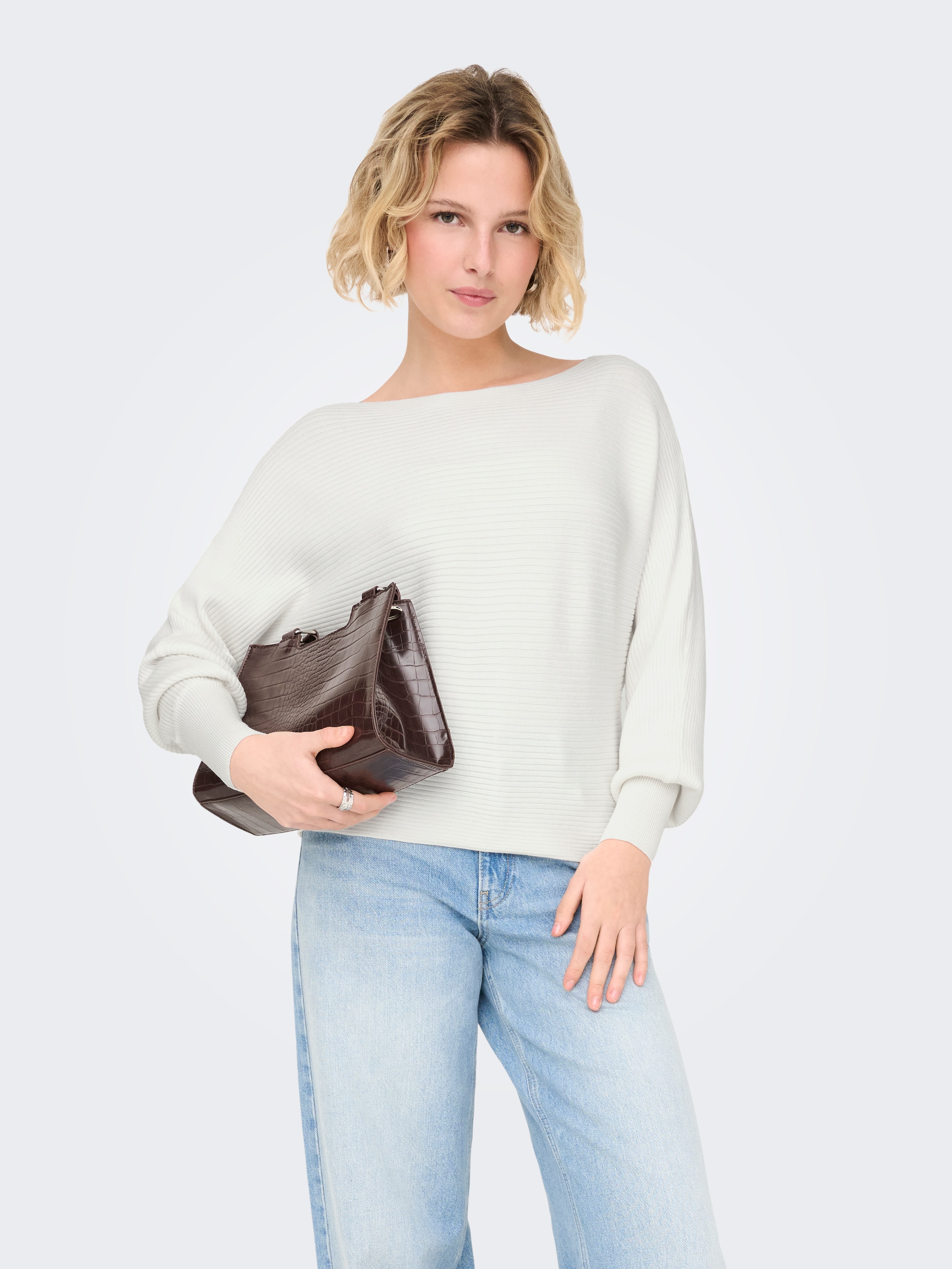 ONLY Strickpullover »ONLADALINE L/S SHORT PULLO KNT NOOS« Viskosemischung, regular fit