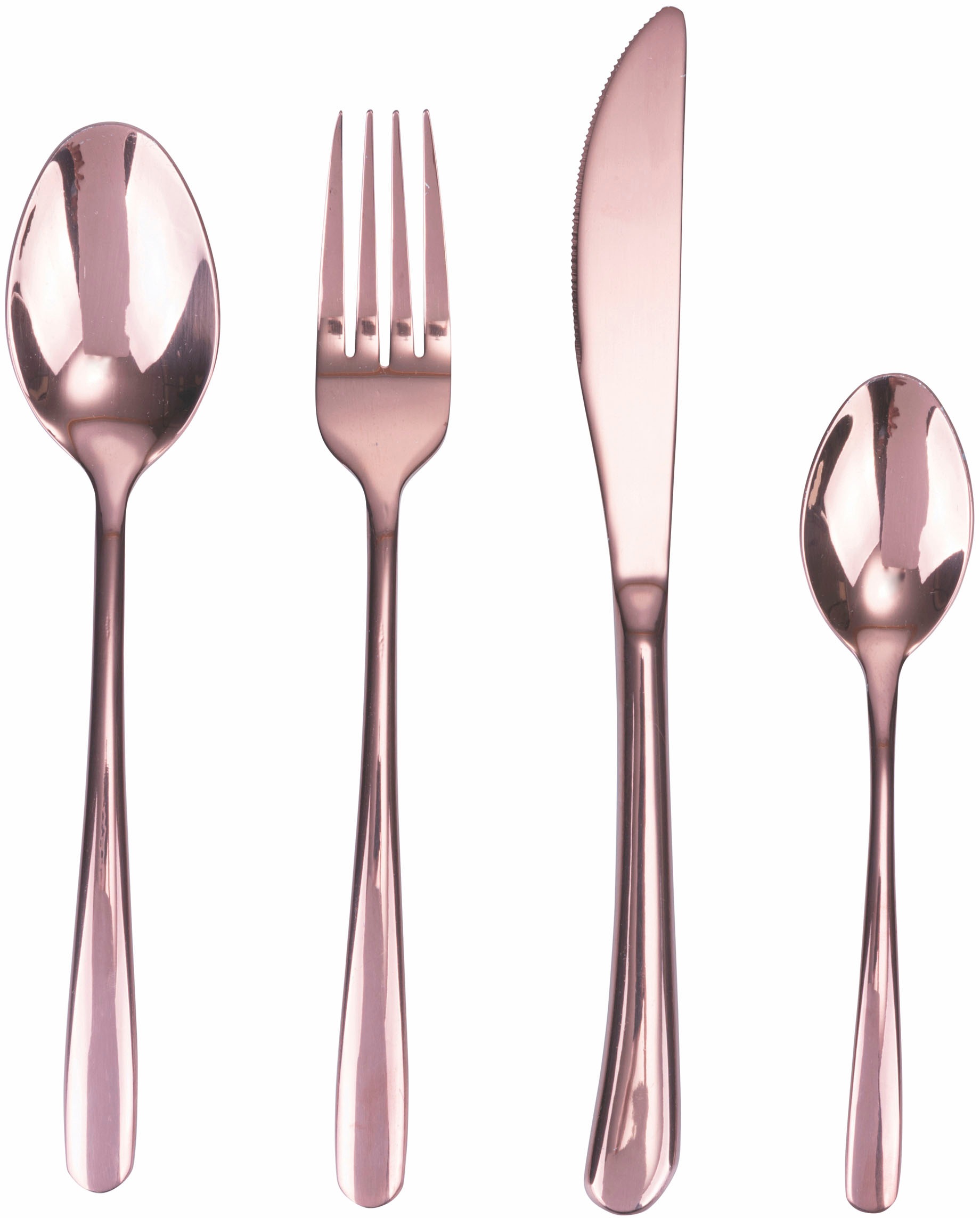 Villa D'este Besteck-Set »Drop« Essbesteck-Set, poliert in rosegold