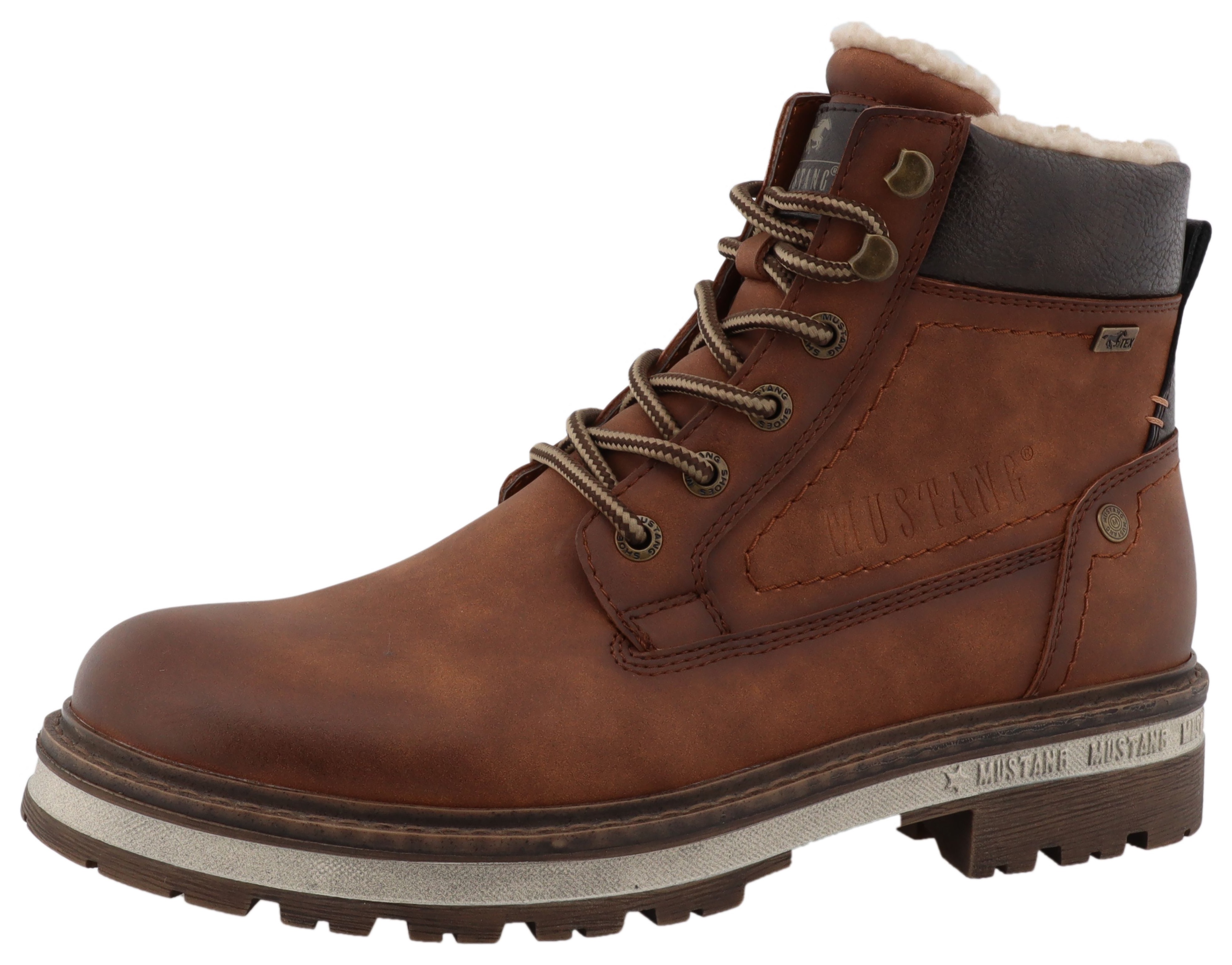 Mustang Shoes Herren Winterboots »Merem« Schnürstiefel, Winterstiefel mit TEX-Ausstattung, Größe 43
