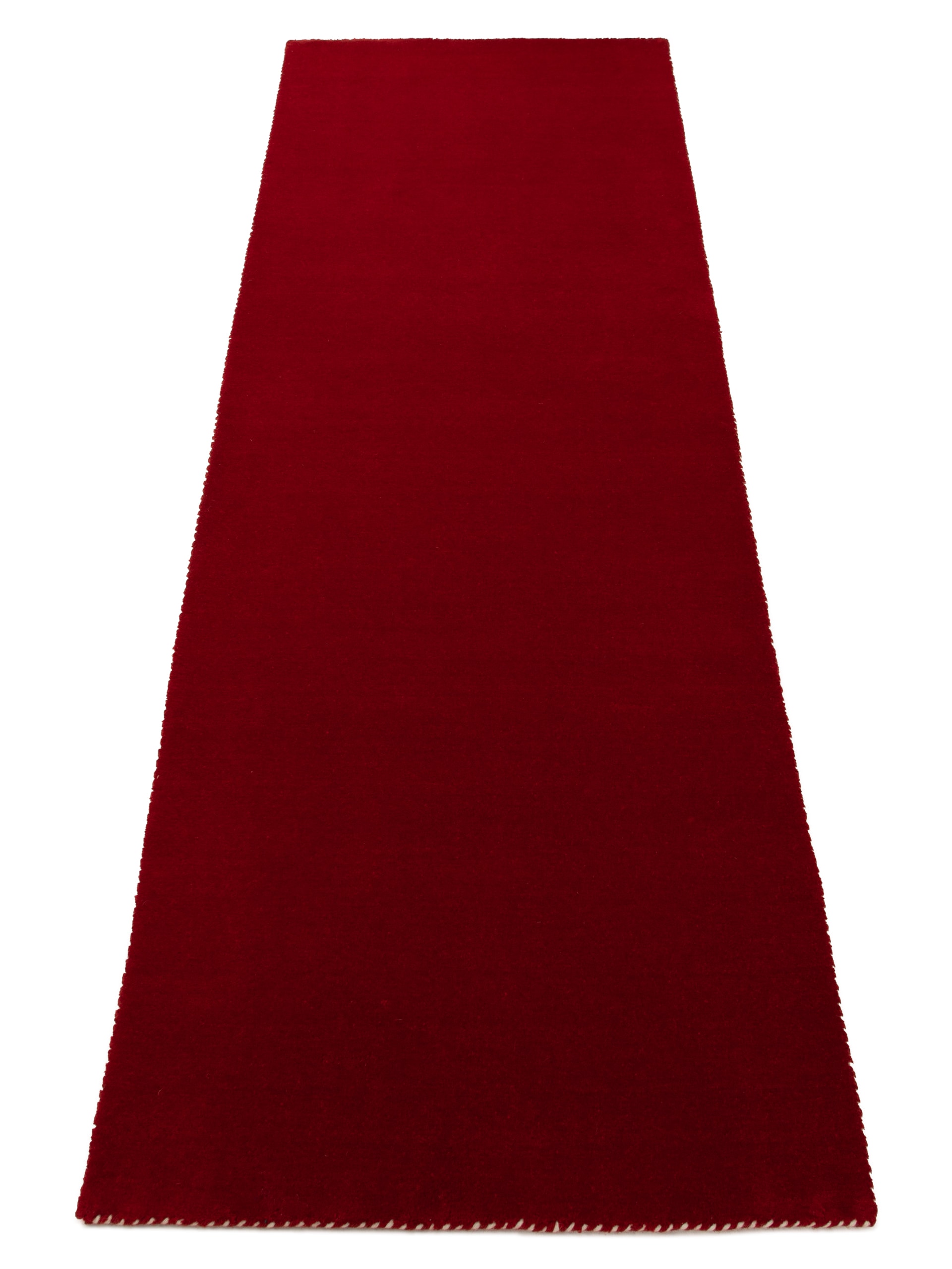 carpetfine Wollteppich »Gabbeh Lola Uni«, rechteckig, 14 mm Höhe, mit natürlichem Pflanzenmaterial von Hand gewebt, auch in Rund
