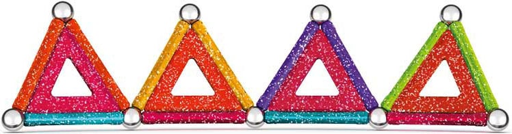 Geomag™ Magnetspielbausteine »GEOMAG™ Glitter Panels, Recycled«, (35 St.), aus recyceltem Material; Made in Europe