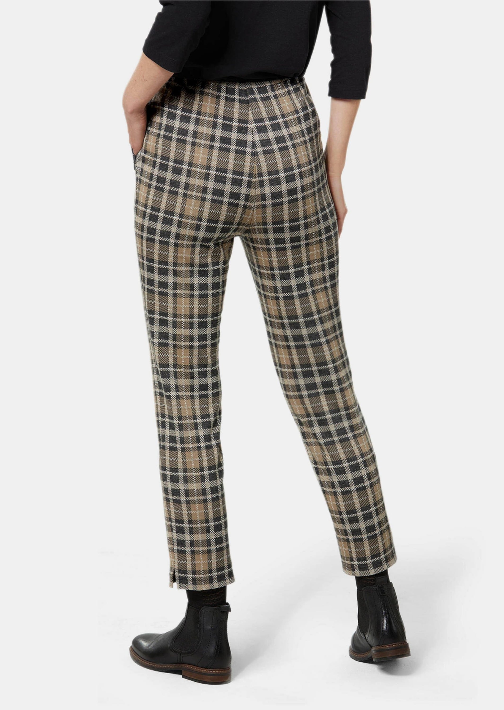 GOLDNER Stoffhose »Glencheck-Hose LOUISA«