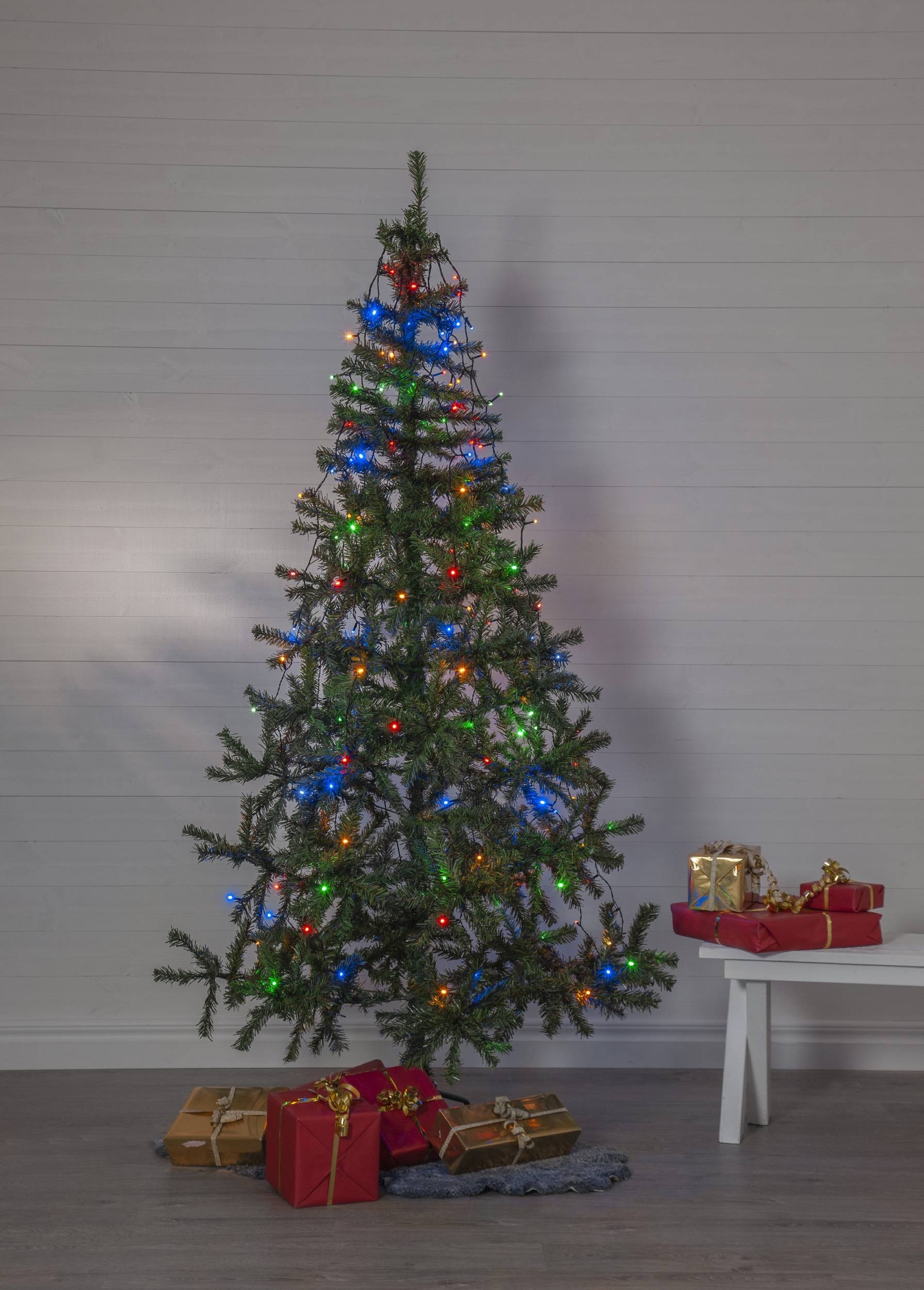 EGLO LED-Lichterkette »SERIE LED - Weihnachtsdeko - Beleuchtung - Winterdeko«, 160 St.-flammig, Beleuchtung für innen und außen, buntes Lichternetz mit Kabel, 2 m