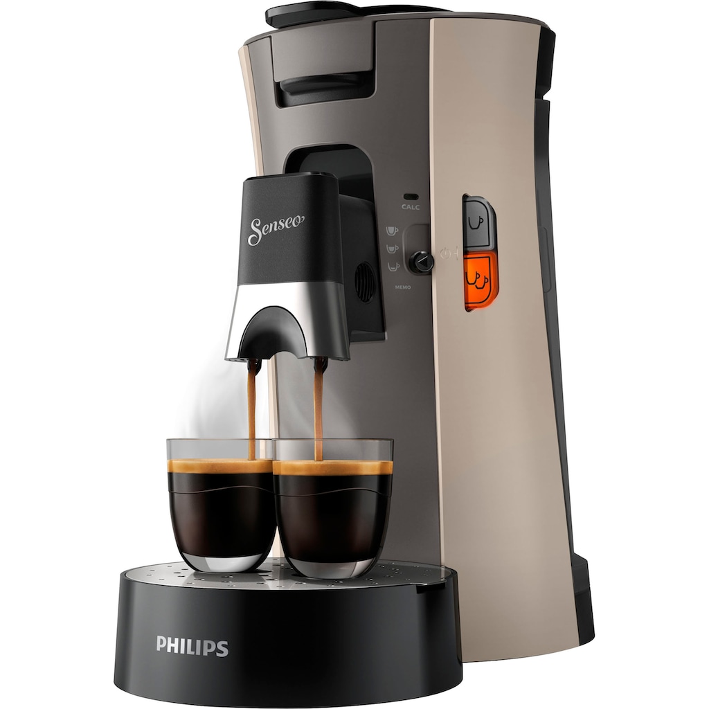 Philips Senseo Kaffeepadmaschine »Select CSA240/30, aus 21% recyceltem Plastik, +3 Kaffeespezialitäten«