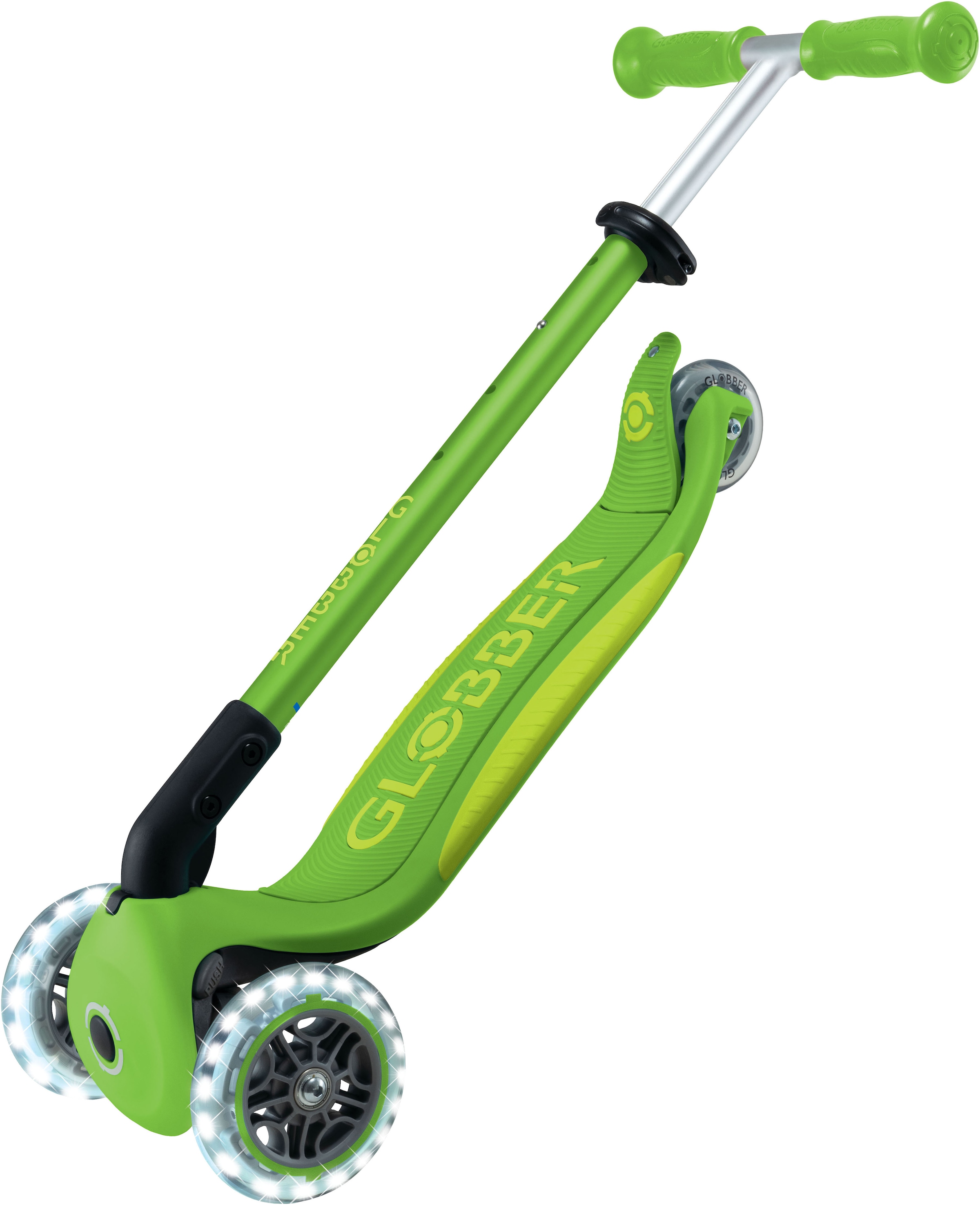 Globber Tretroller »ELITE LIGHTS, mit Leuchtrollen«