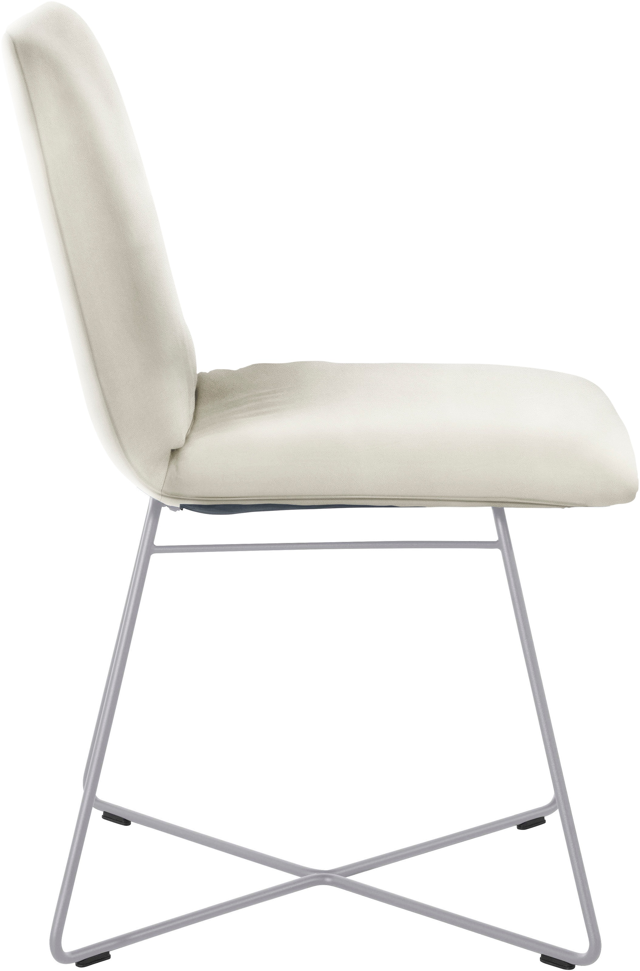 W.SCHILLIG Polsterstuhl »jakob«, Longlife Xtra-Leder Z59, mit Drahtrohrgestell in Silber matt