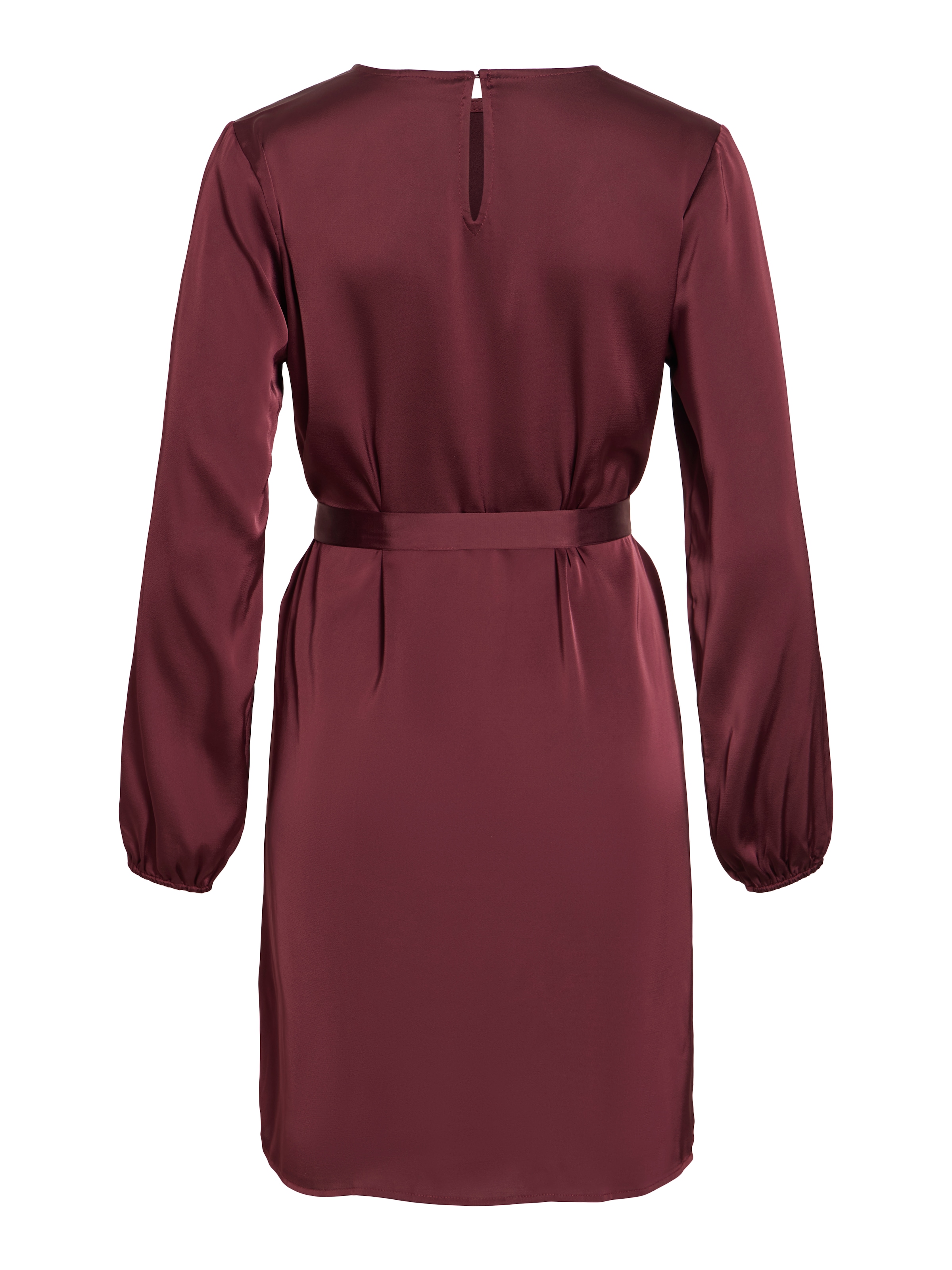 Vila Minikleid »VIENNA RAVENNA L/S O-NECK DRESS - NOOS« lockere Passform, aus Kunstfaser, pflegeleicht