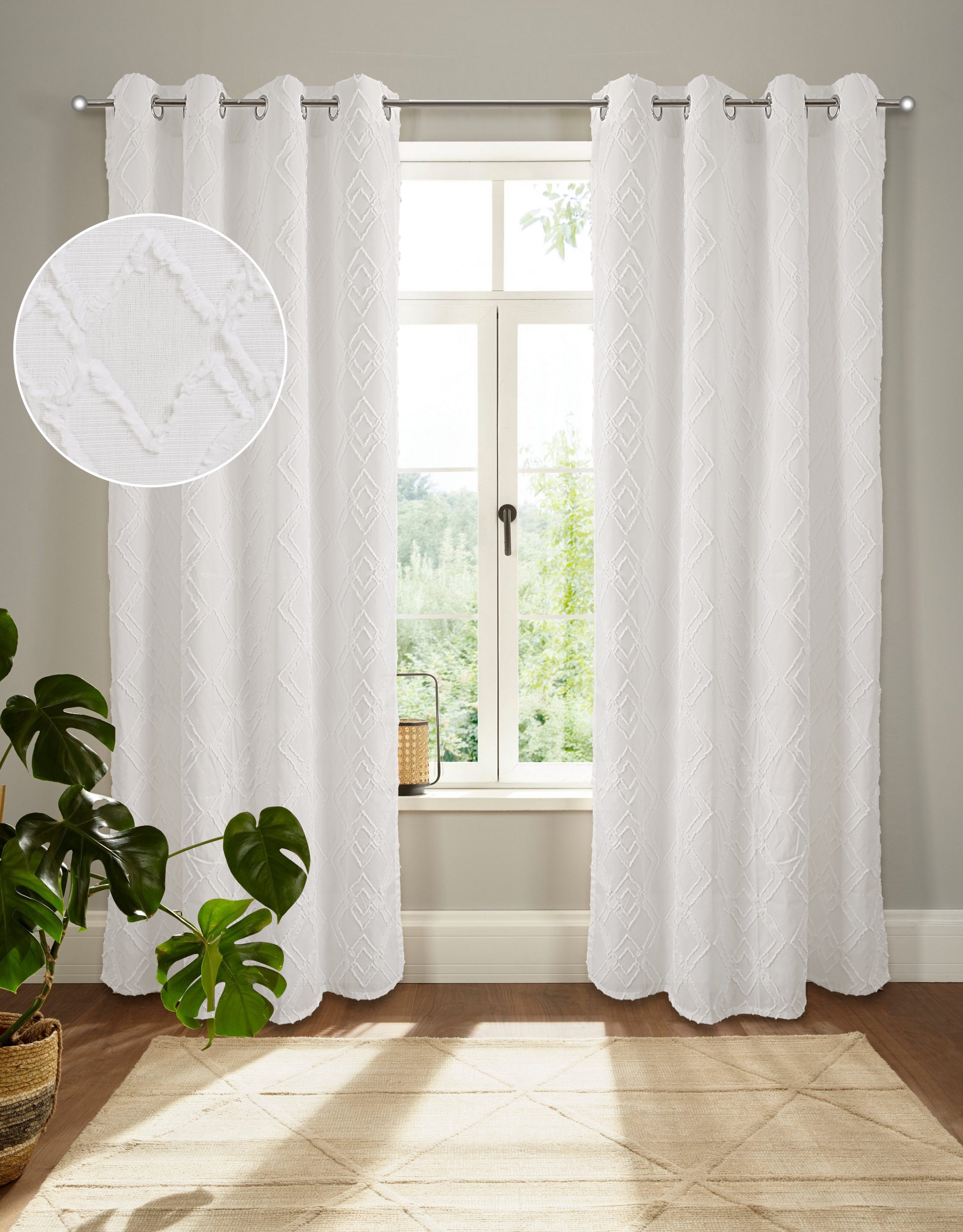 Andas Gardine »Markane« Ösen 1 Stk. tlg. in weiß