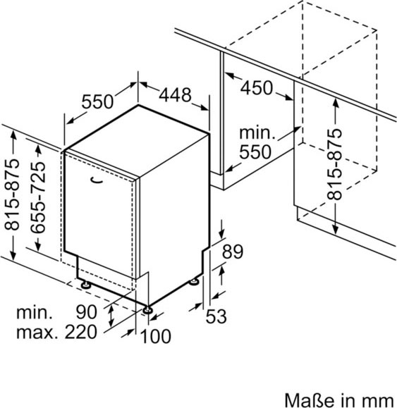 NEFF vollintegrierbarer Geschirrspüler N 30 »S853HKX16E«, 9 Maßgedecke, Info Light: projizierter Punkt während des Betriebs