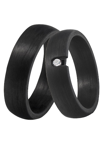 Trauring »Schmuck Geschenk CARBON Trauring Ehering Partnerring LIEBE«