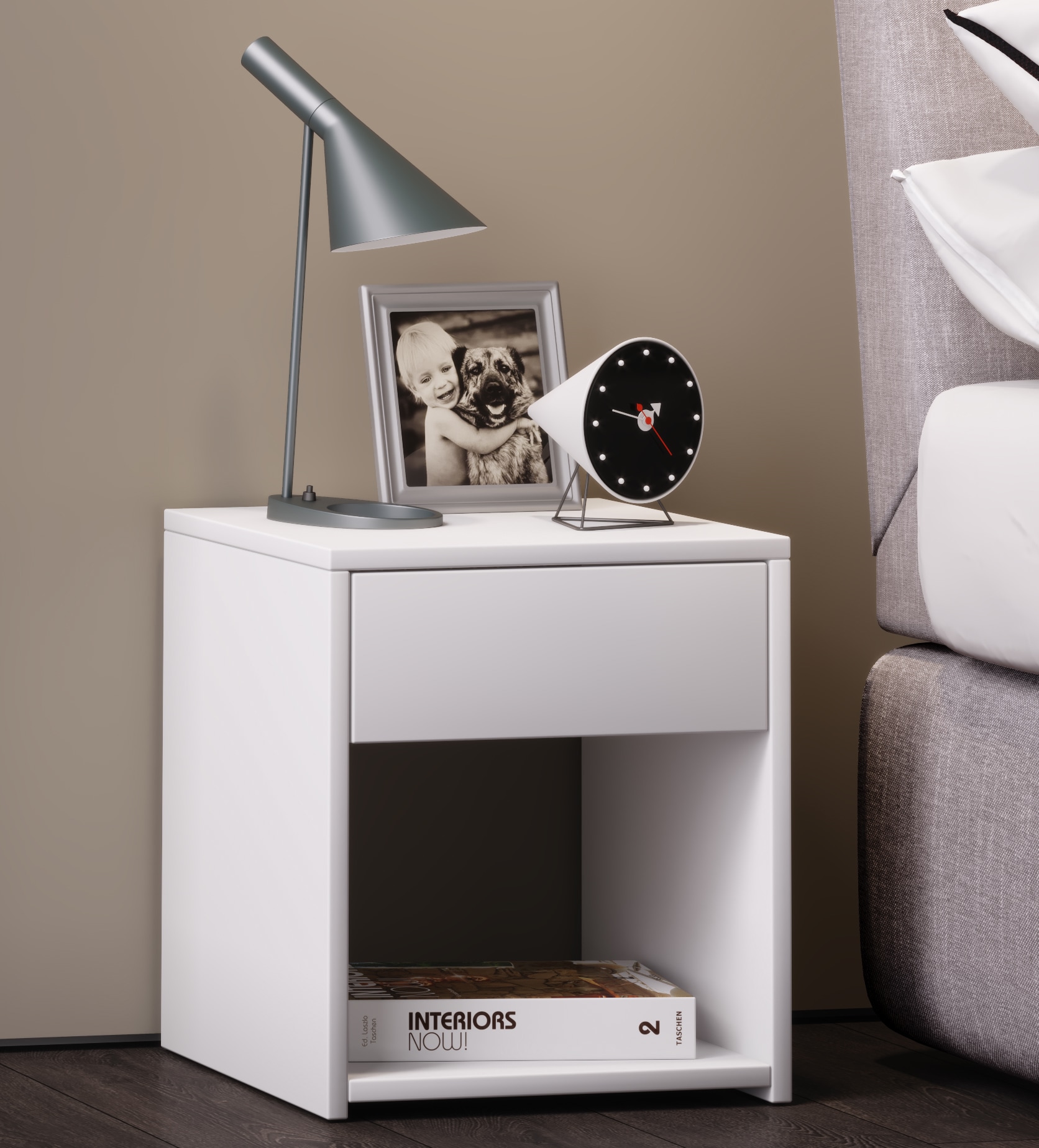 VCM Nachttisch »Holz Nachttisch Nachtschrank Schublade Sledo Mini«