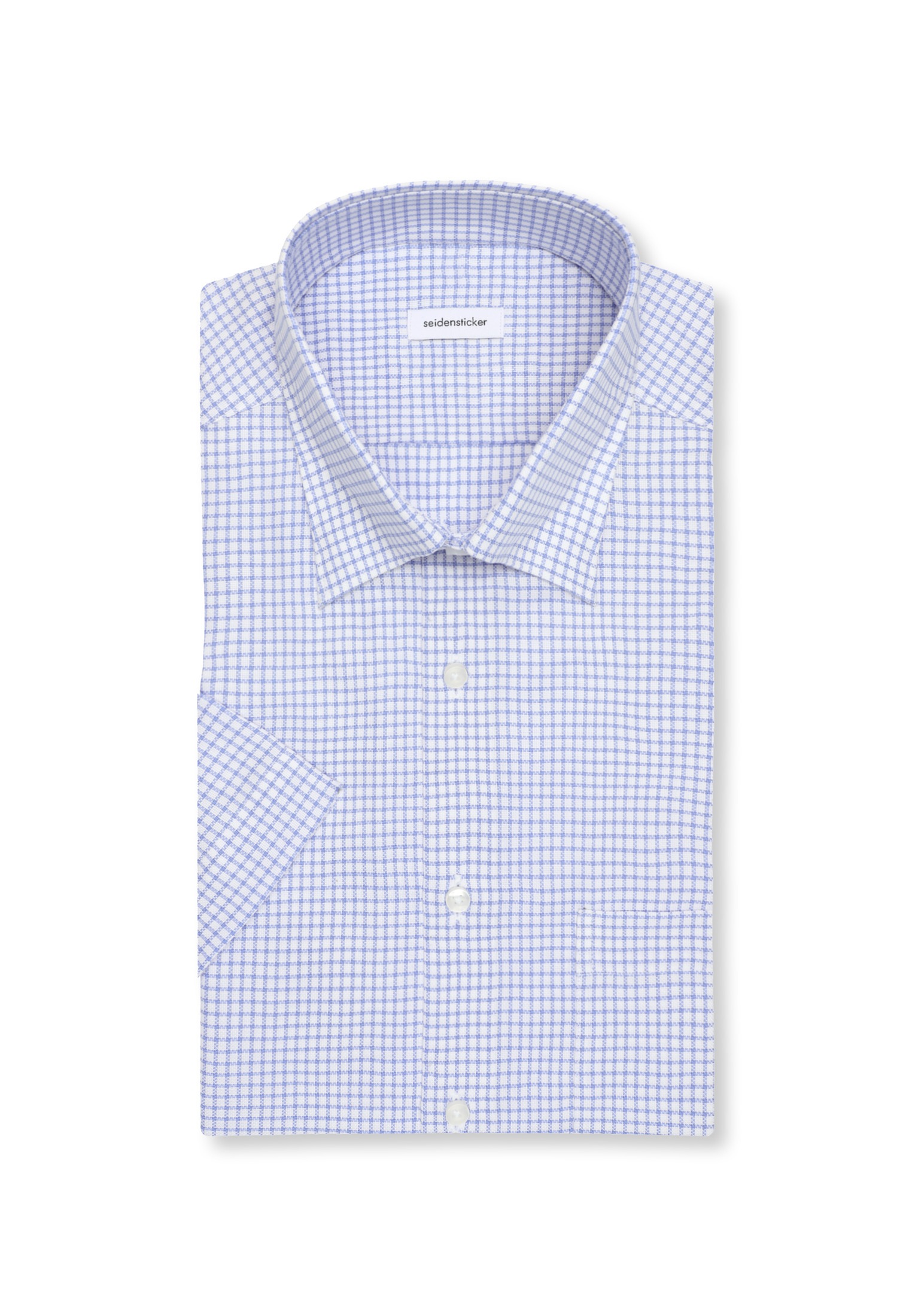 seidensticker Businesshemd »Schwarze Rose« Regular 1/2 Covered-Button-Down-Kragen Karo