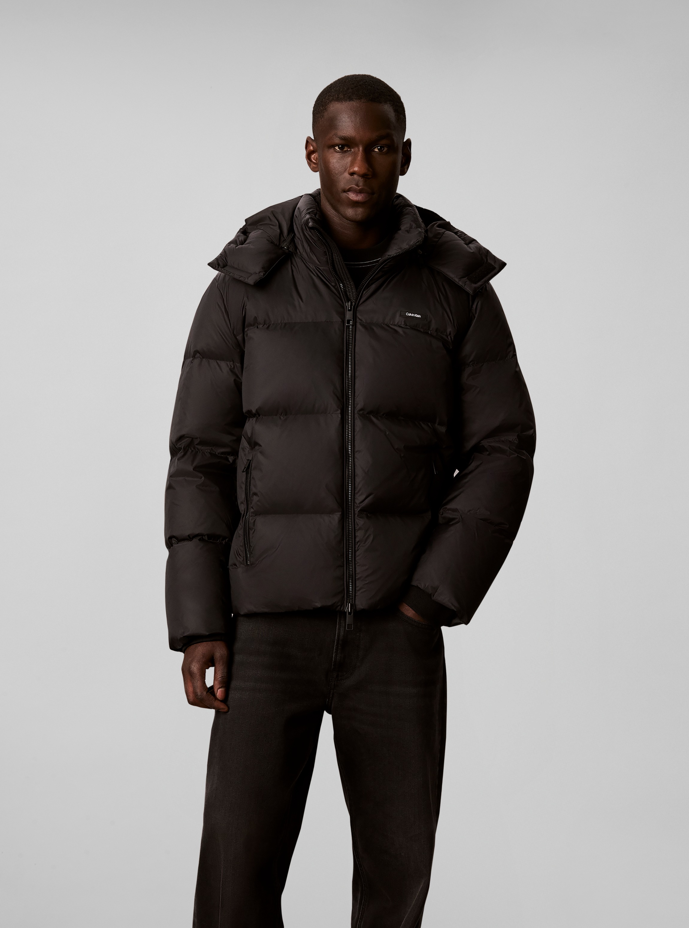 Calvin Klein Steppjacke »NYLON DETACHABLE HOOD DOWN« mit Kapuze Regular fit mit Kapuze