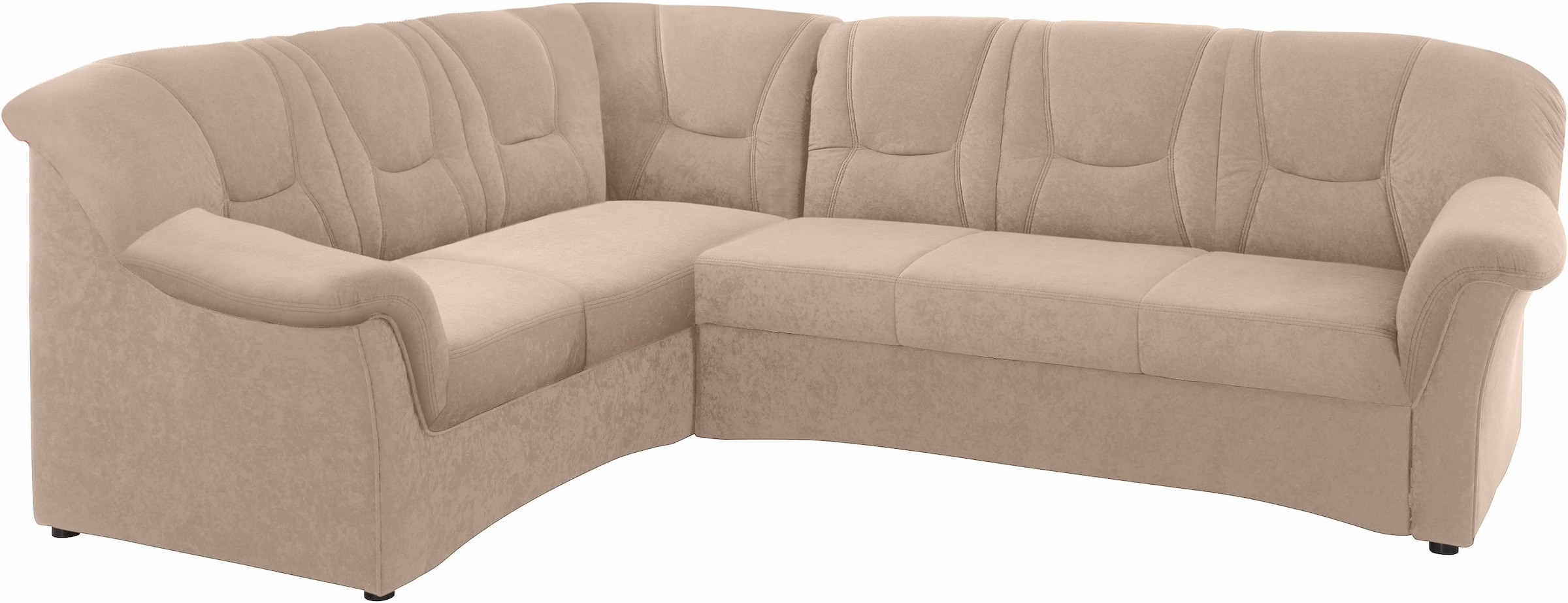 DOMO collection Ecksofa »Sarafina zeitlos und komfortabel, optional mit Federkern, L-Form« wahlweise mit Bettfunktion