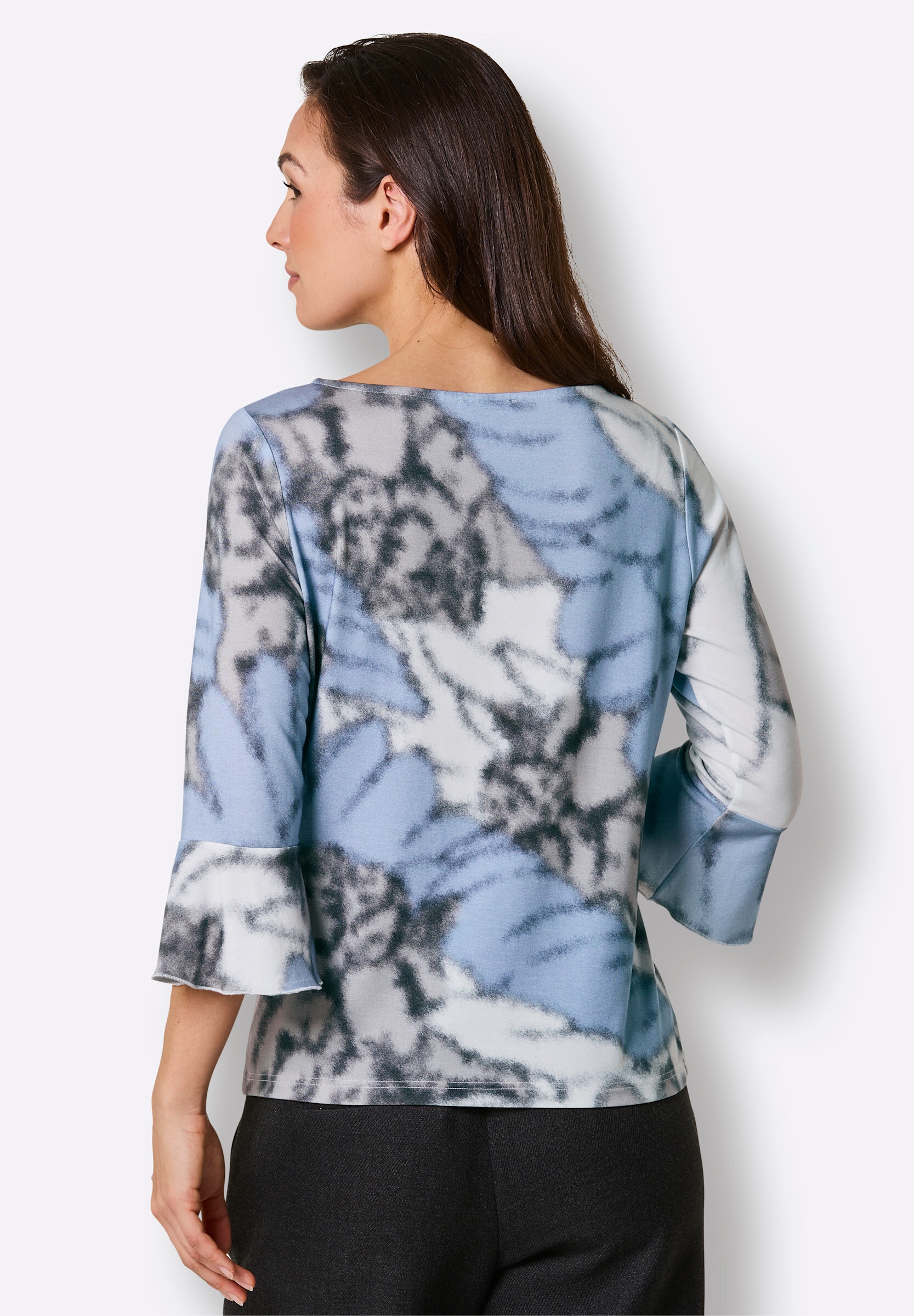 creation L T-Shirt »Lyocell-Shirt 3/4-Arm-Shirt mit Volants«