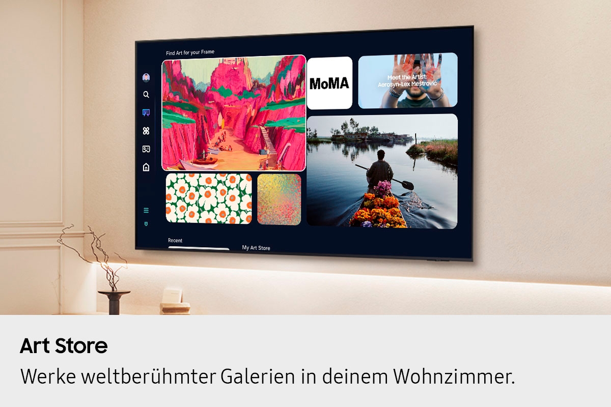 Samsung QLED-Fernseher »GQ75QN900FT«, 8K Ultra HD, Smart-TV, 8K AI Upscaling Pro & Glare Free, Metal Frame Design, Art Store