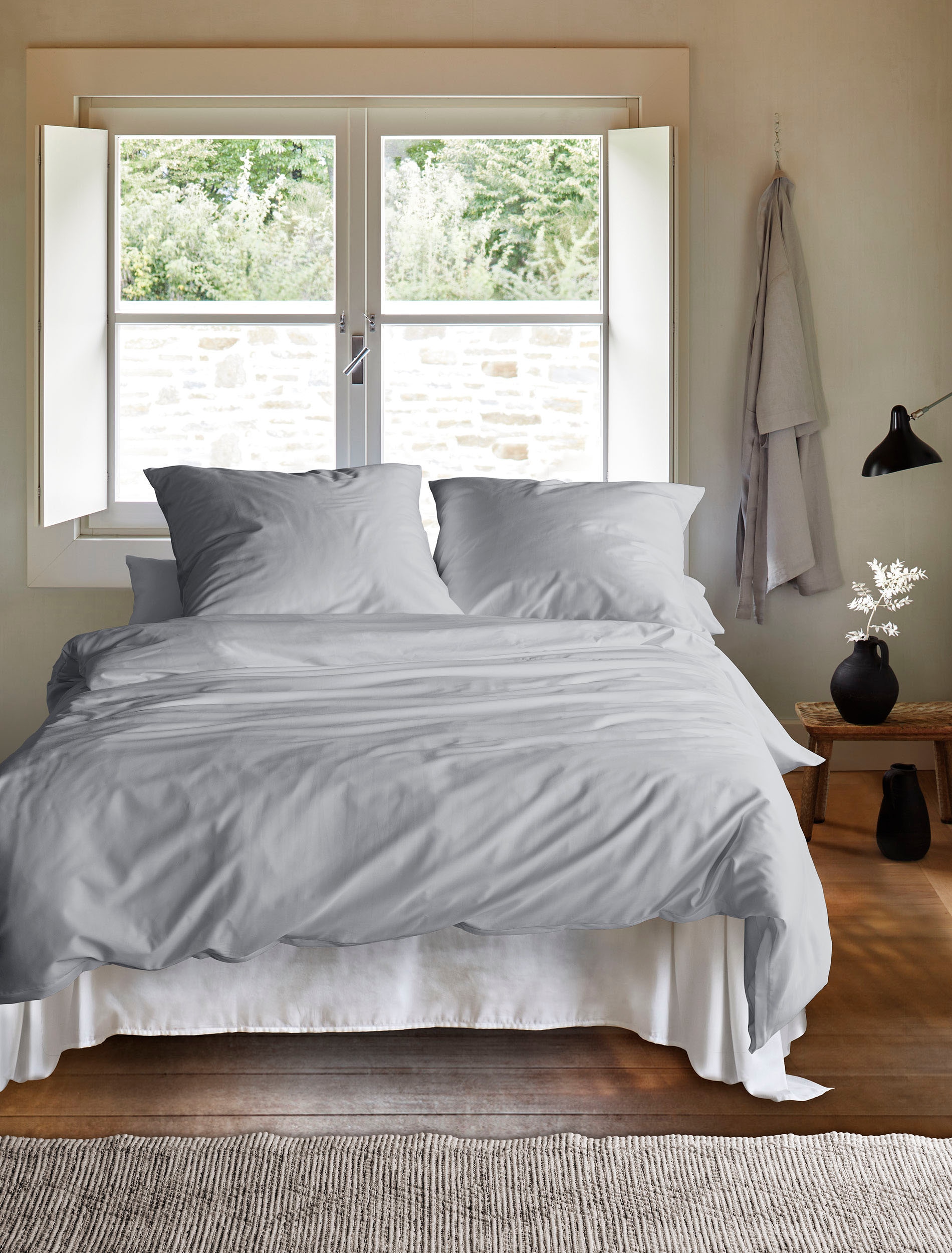 Irisette Bettwäsche »Premium Satin Bettwäsche Paris«, hochwertige Uni Premium Bettwäsche mit Reißverschluss, 100% Baumwolle