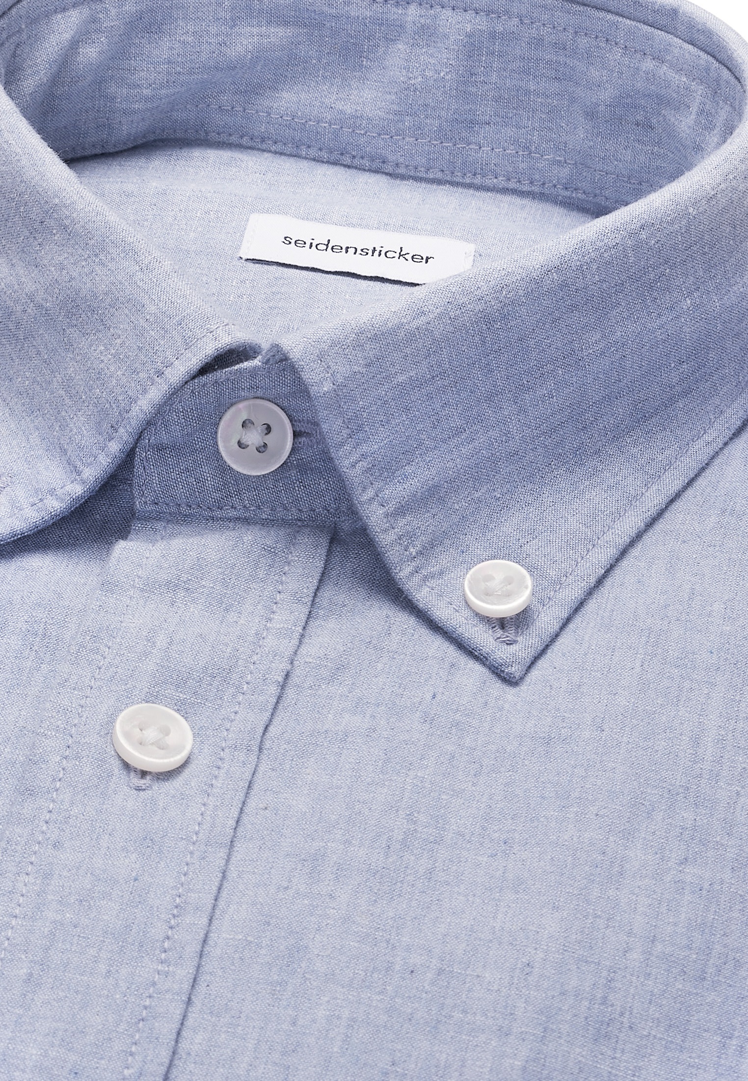 seidensticker Leinenhemd Slim 1/1 Button-Down-Kragen Uni