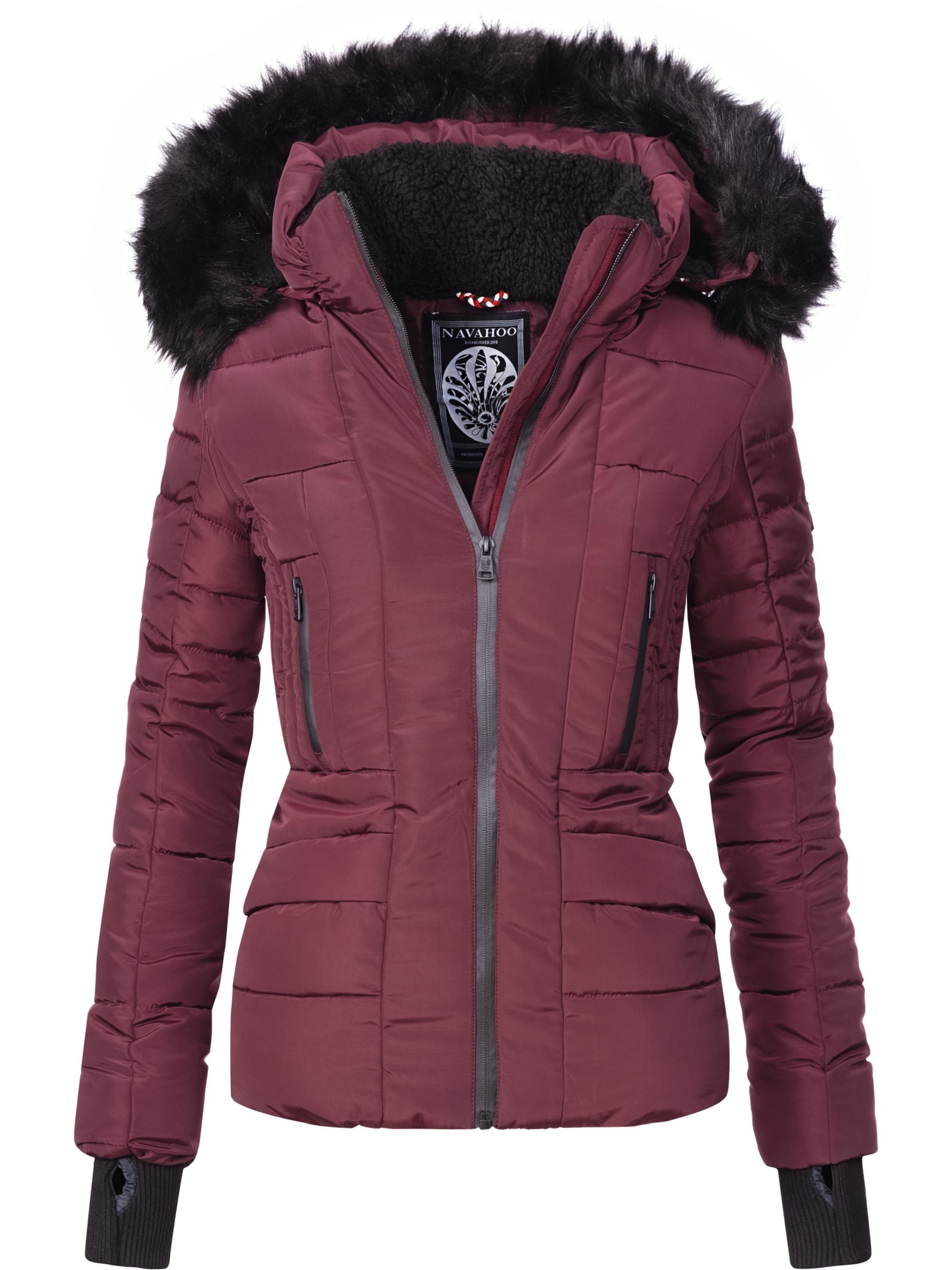 Navahoo Steppjacke »Winterjacke Adele« mit Kapuze hochwertige Winterjacke mit edler Kunstfell- Kapuze