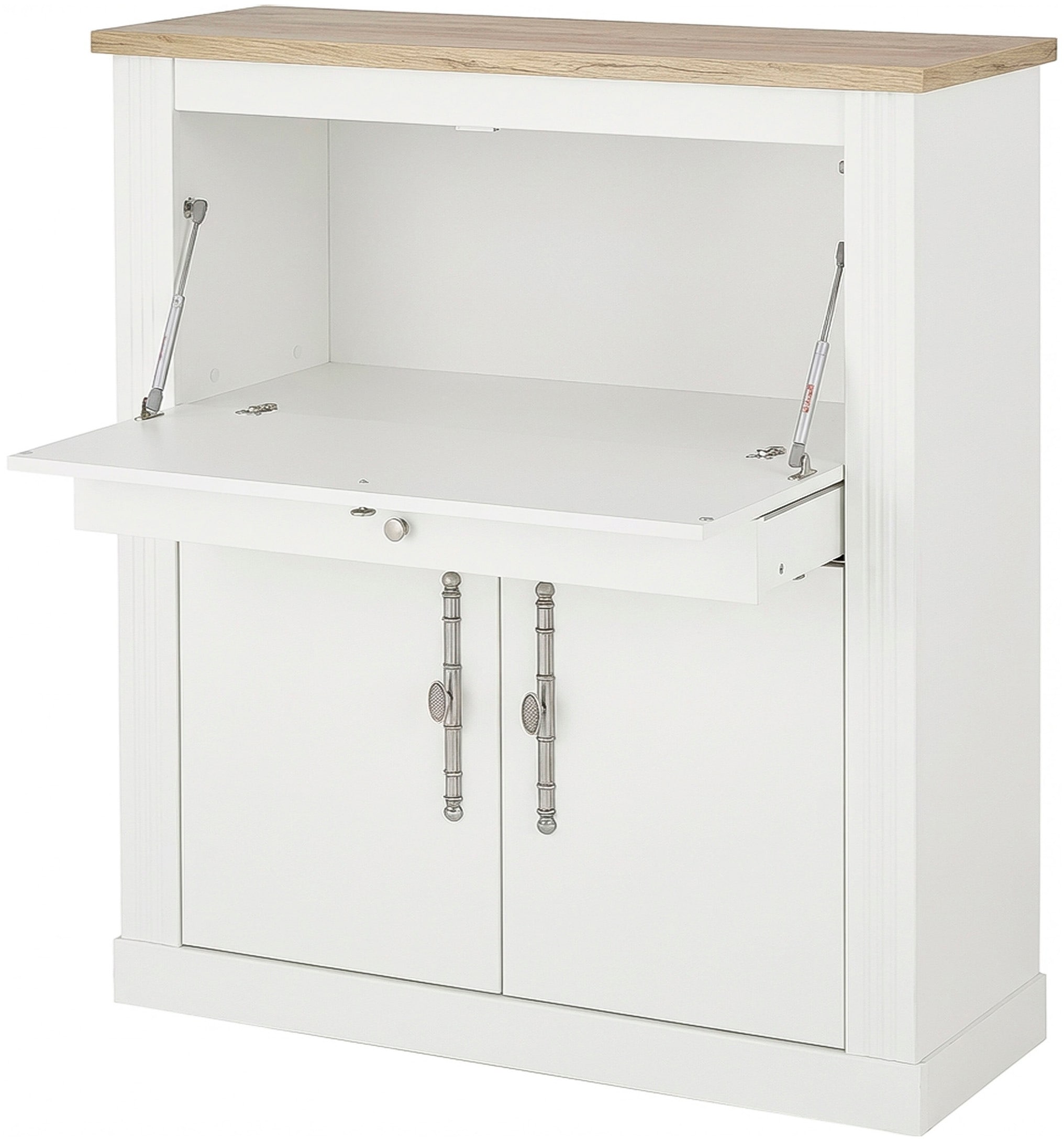 OTTO home Sekretär »Westminster, PC-Schrank mit klappbarer Tischplatte, Schreibtisch« Home-Office-Schreibtisch, Monitor-/Laptopfach, mit Kabelkanal