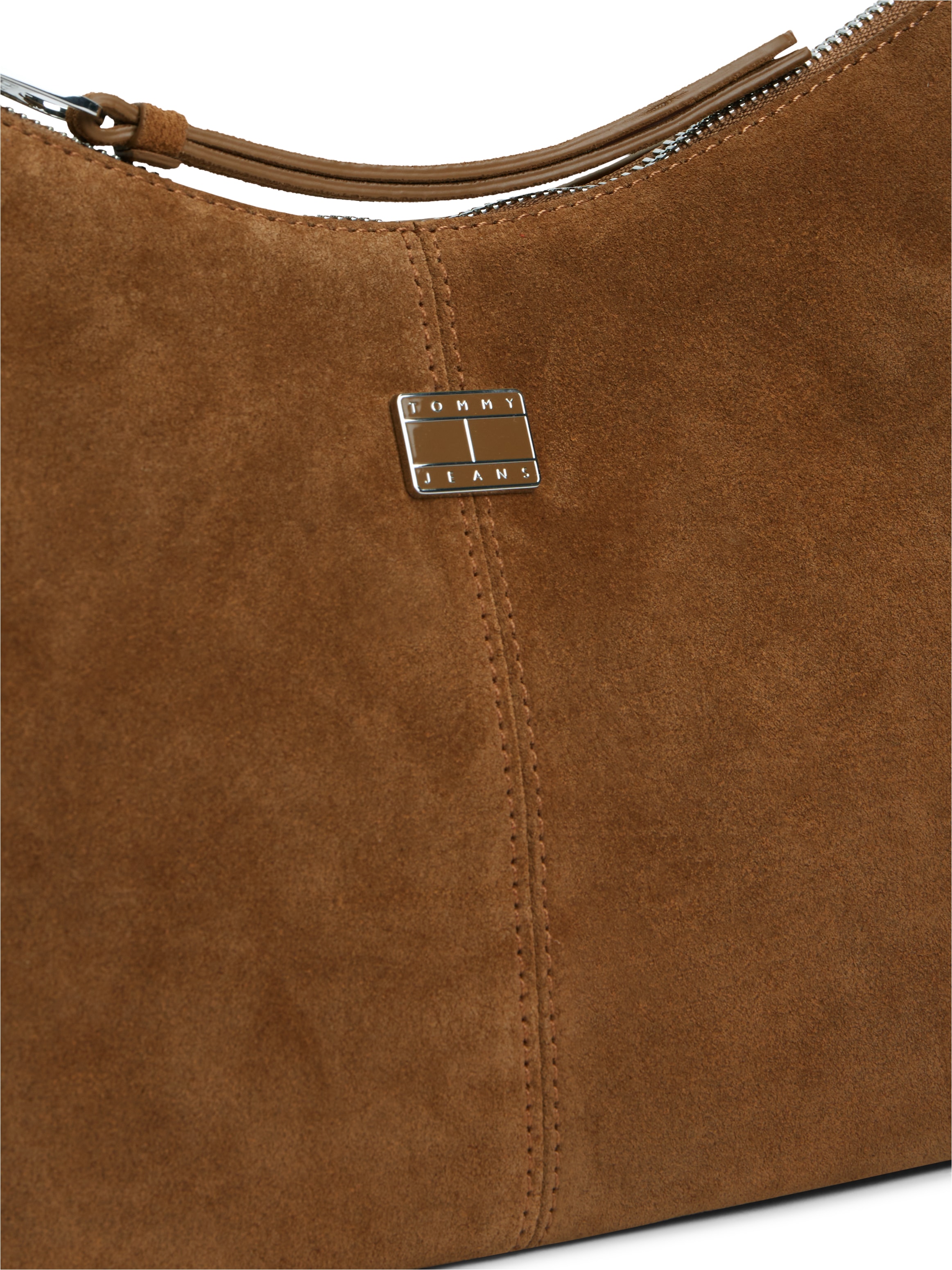 Tommy Jeans Schultertasche »TJW SLOUCHY SUEDE SHOULDER BAG« Tragetasche, Schultertasche, Handtasche mit Ziernaht
