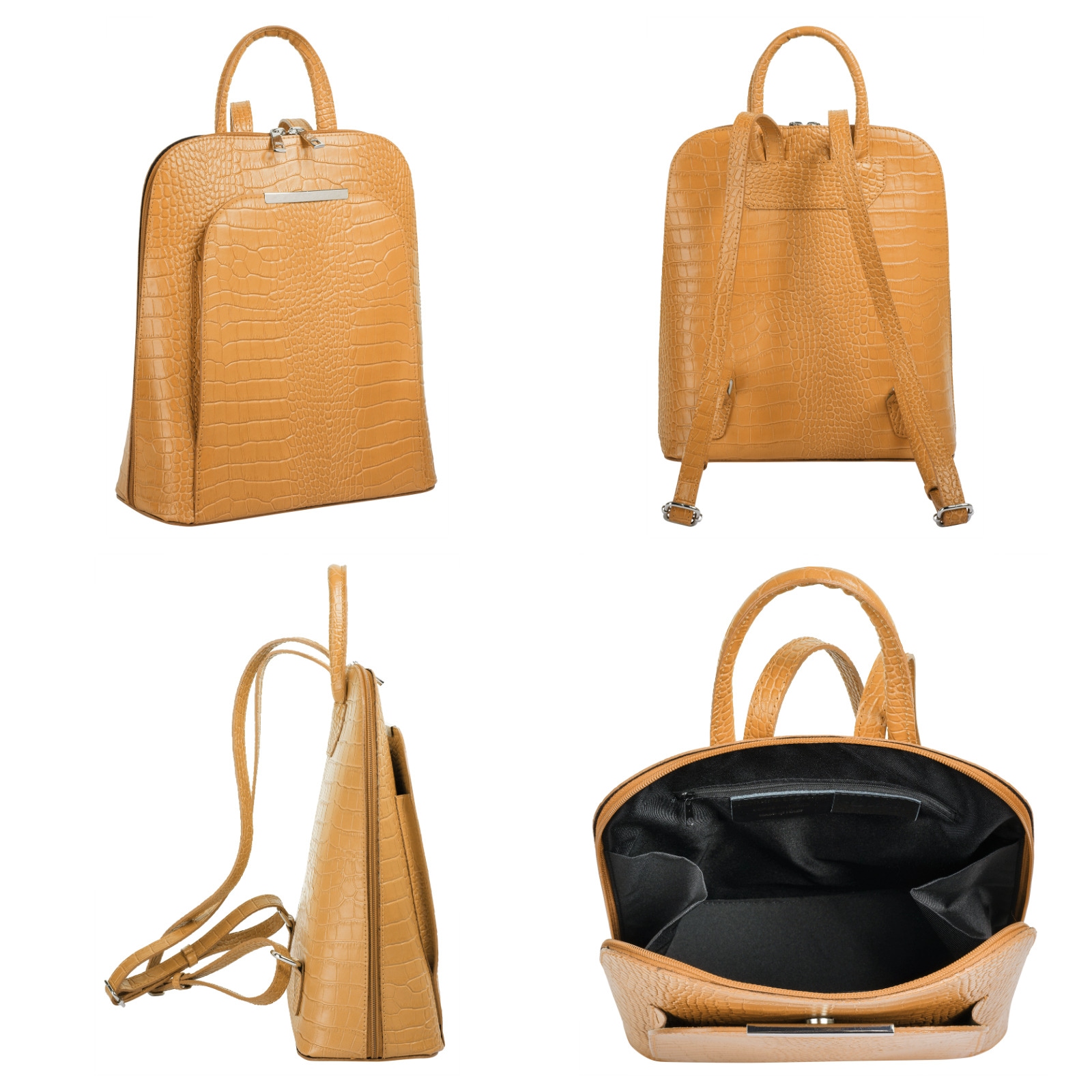 Cluty Cityrucksack, echt Leder, Made in Italy