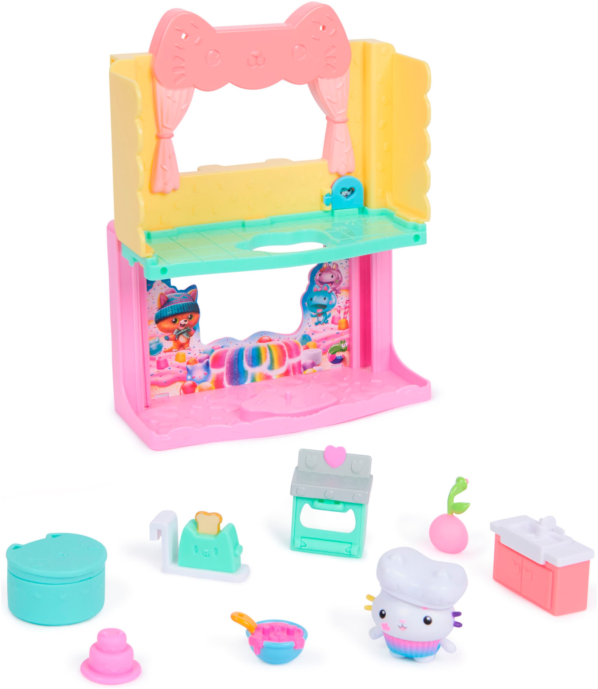 Spin Master Spielwelt »Gabby’s Dollhouse: Der Film – Portal Raum«, Cakeys zuckersüße Sprinkleküche"