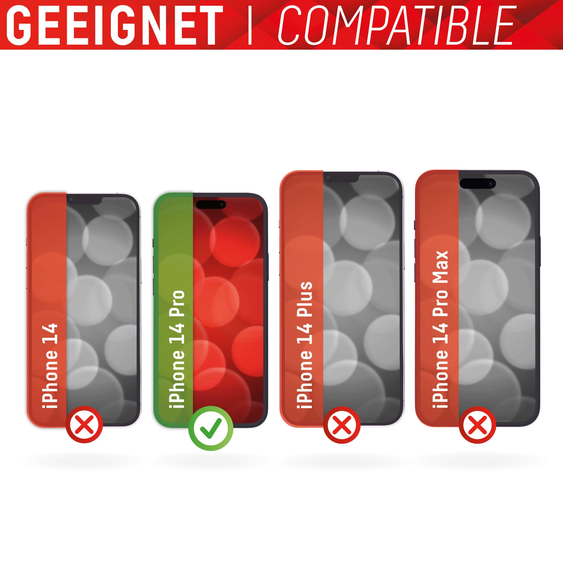 Displex Displayschutzglas »Real Glass + Case - iPhone 14 Pro« für iPhone 14 Pro