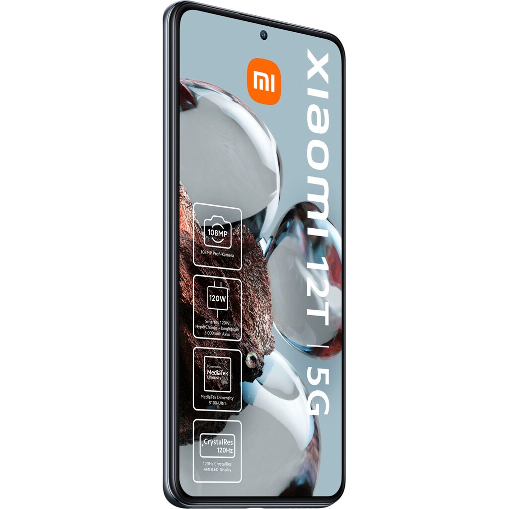 Xiaomi Smartphone »12T 8GB+256GB«, Silver, 16,9 cm/6,67 Zoll, 256 GB Speicherplatz, 108 MP Kamera