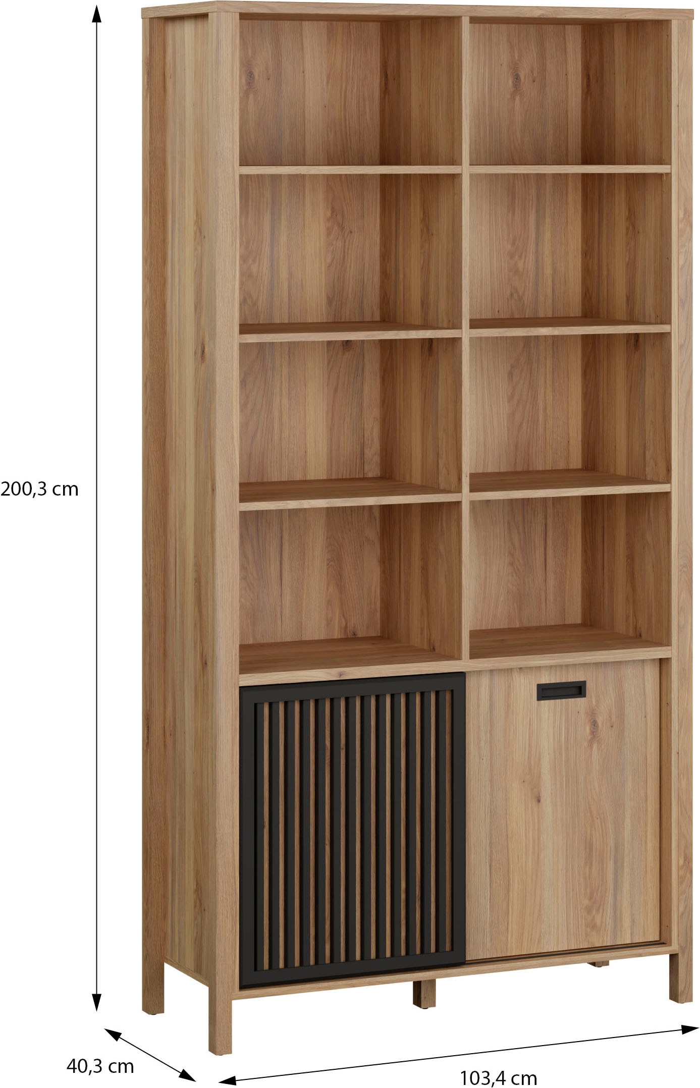 FORTE Mehrzweckregal »Jytana Jugendzimmer« B/H/T 103,4/200,3/40,3 cm