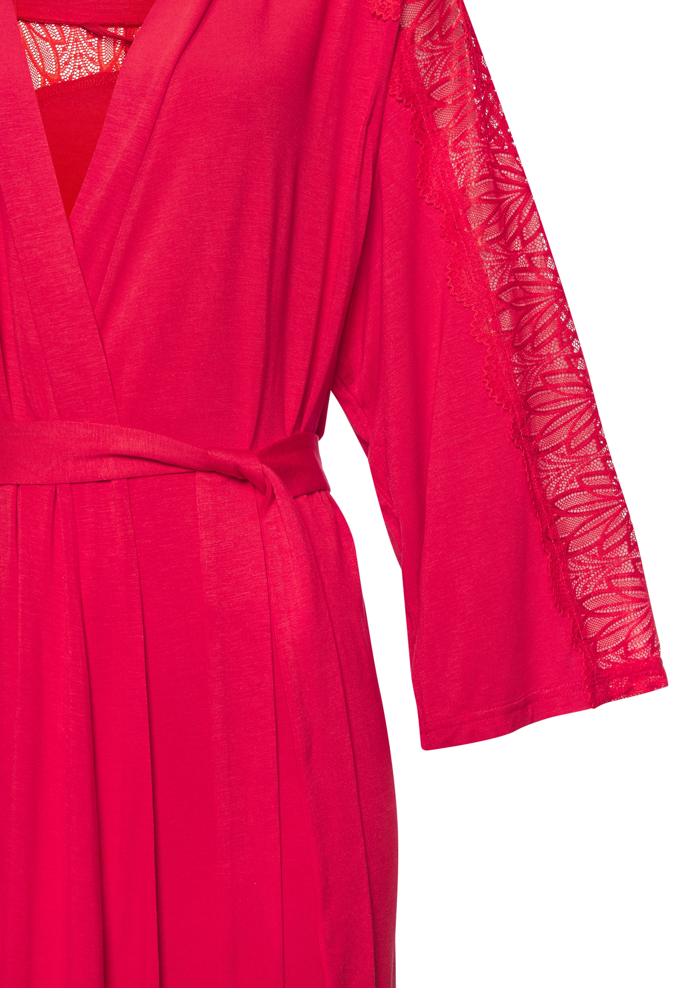 LASCANA Kimono 1-teilig,  Mit schönen Spitzedetails