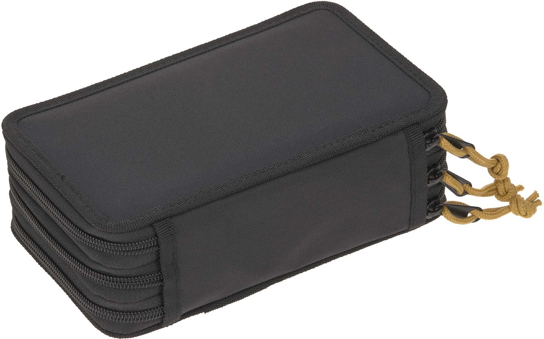 LÄSSIG Federmäppchen »Unique, Triple, Black«, Dreifach Mäppchen, aus recycelten PET-Flaschen