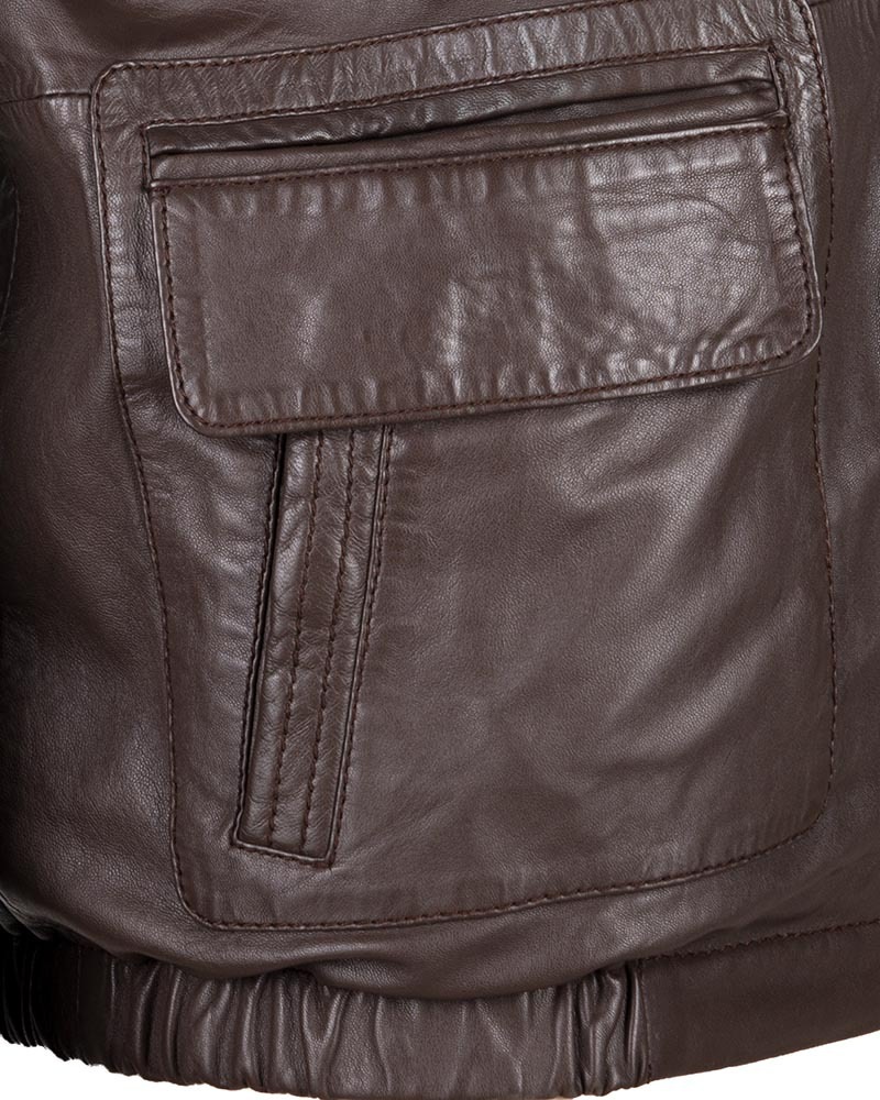 JCC Bikerjacke »Lederjacke mit verschließbaren Brusttaschen 48033«